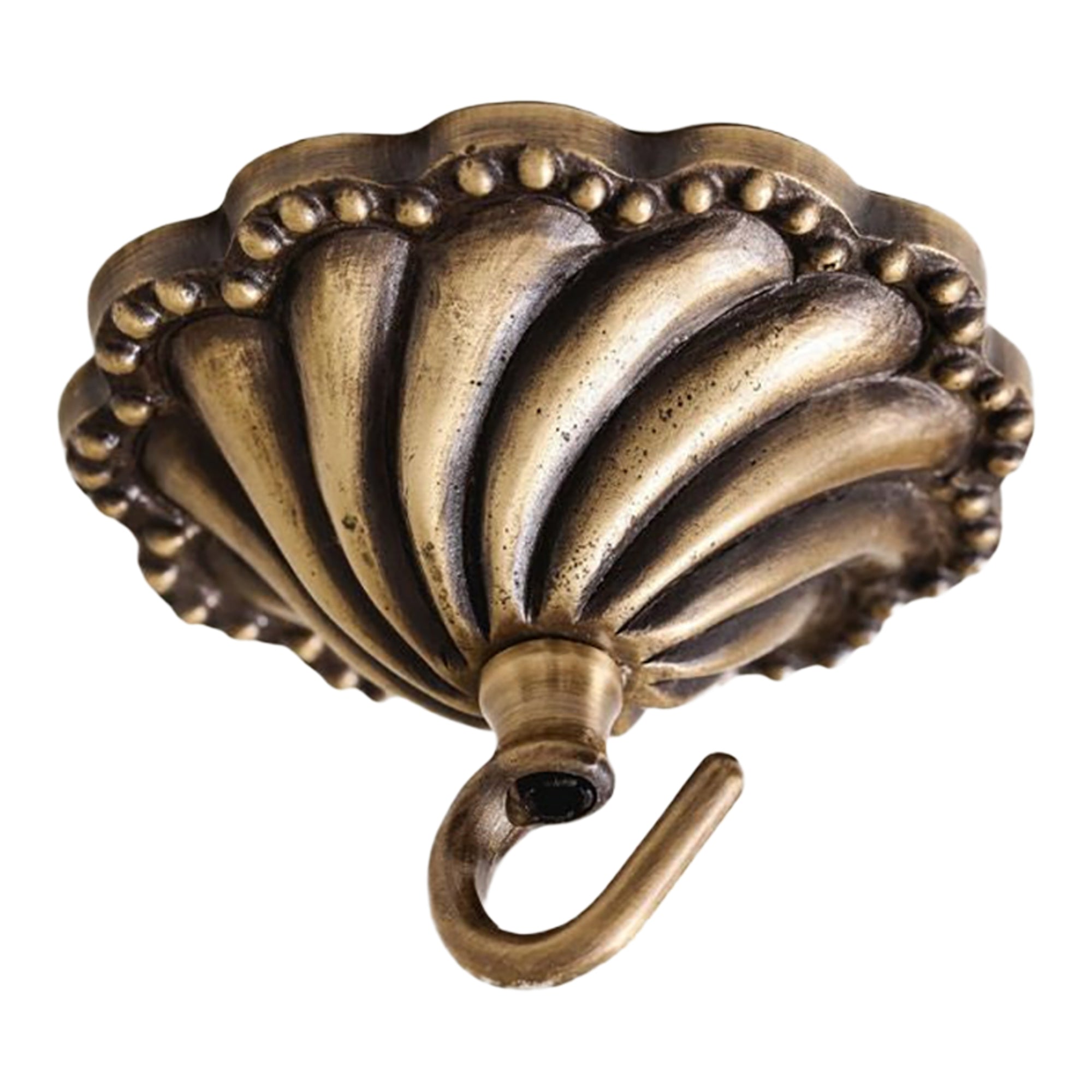 Shell Brass Ceiling Rose (Antique)