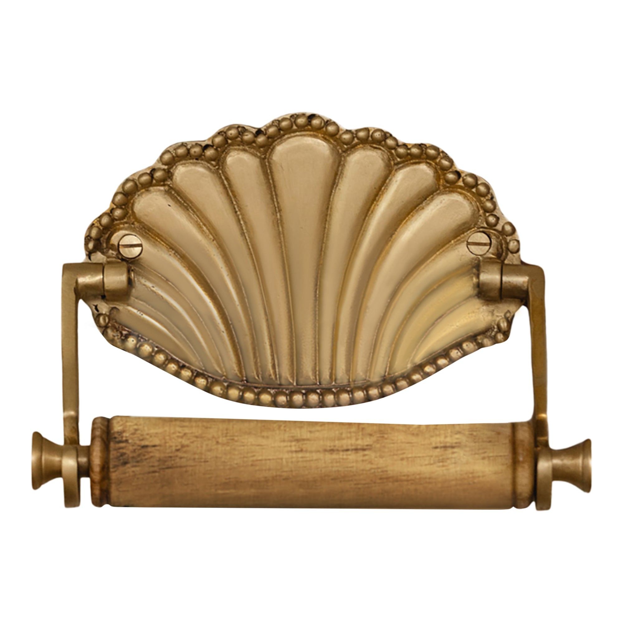 Shell Brass Toilet Roll Holder