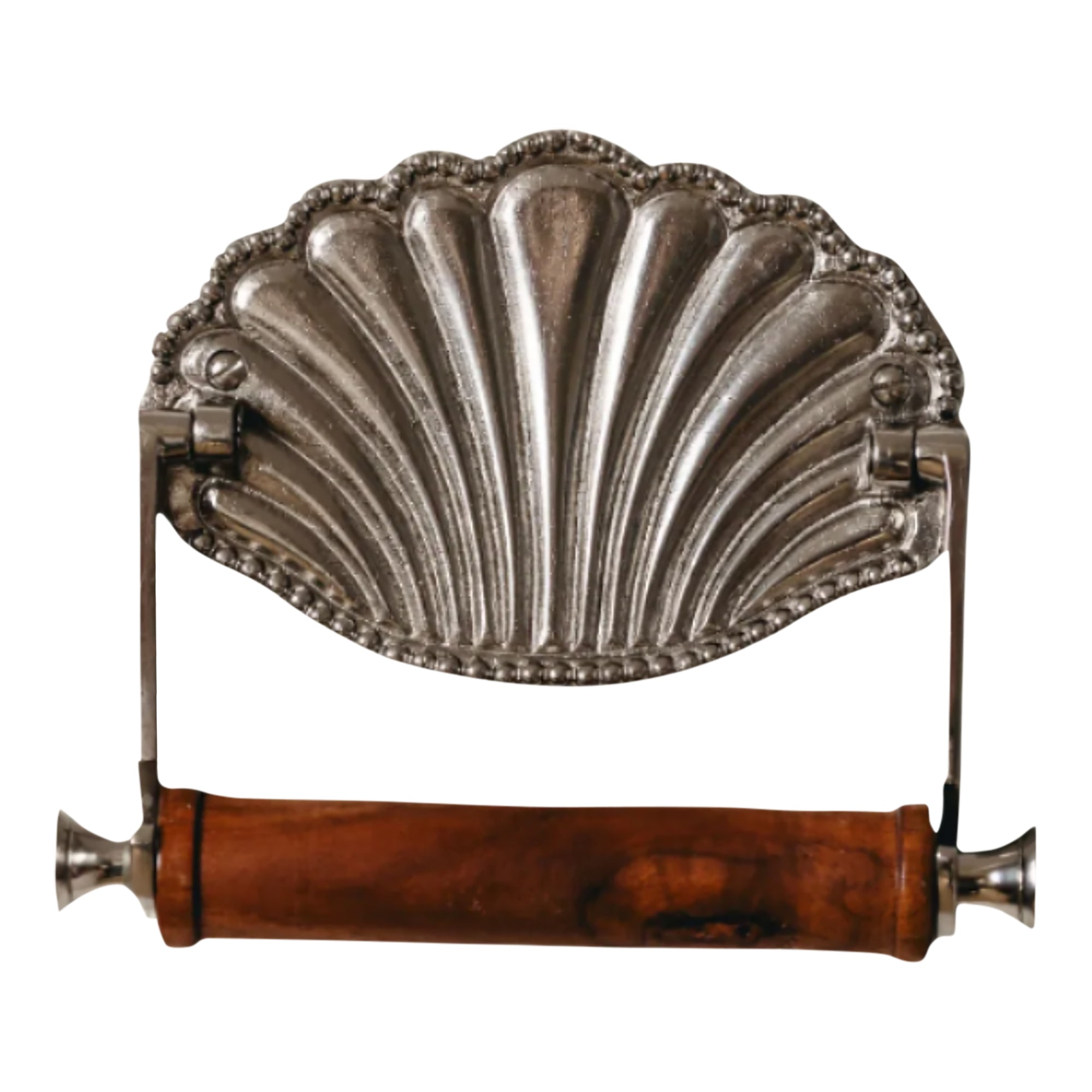 Shell Brass Toilet Roll Holder (Chrome)