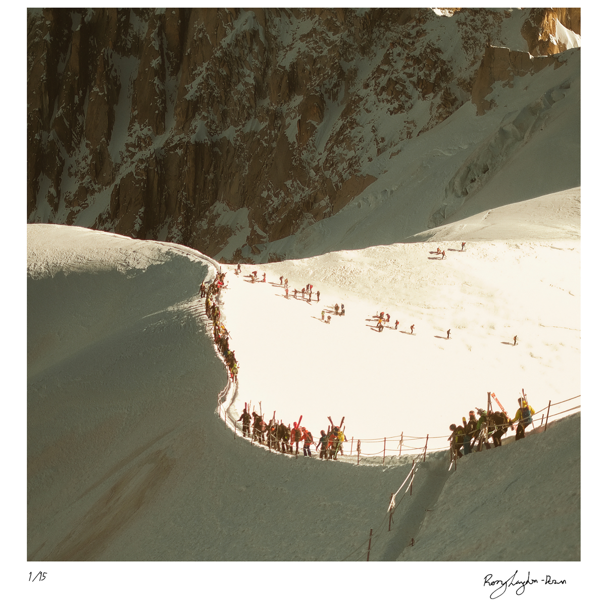 Entering La Vallee Blanche - Limited Edition Square Print