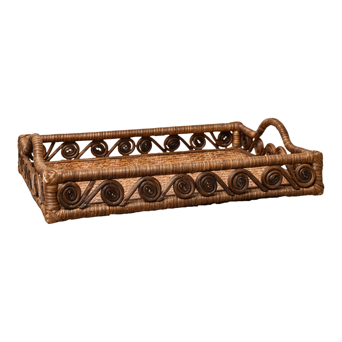 Ivy Rattan Tray (Teak)