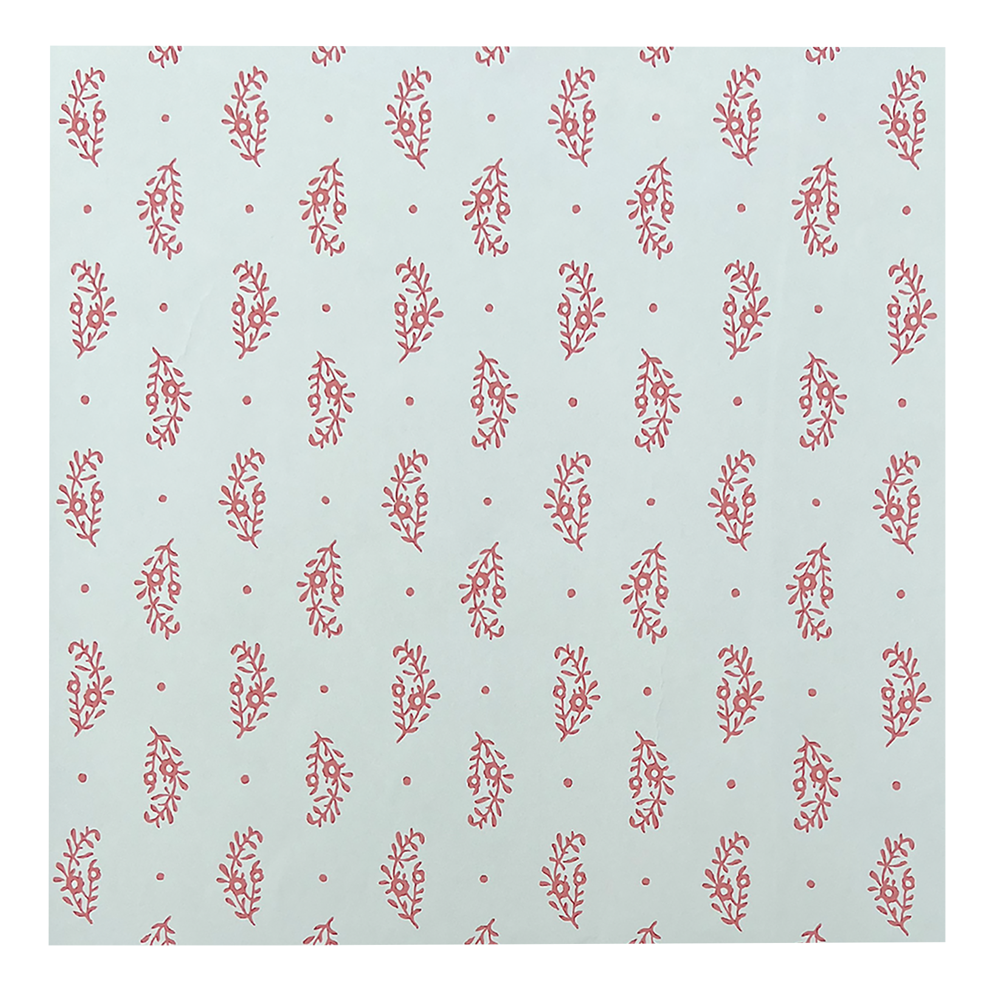 Paisley Sprig Wallpaper - Coral