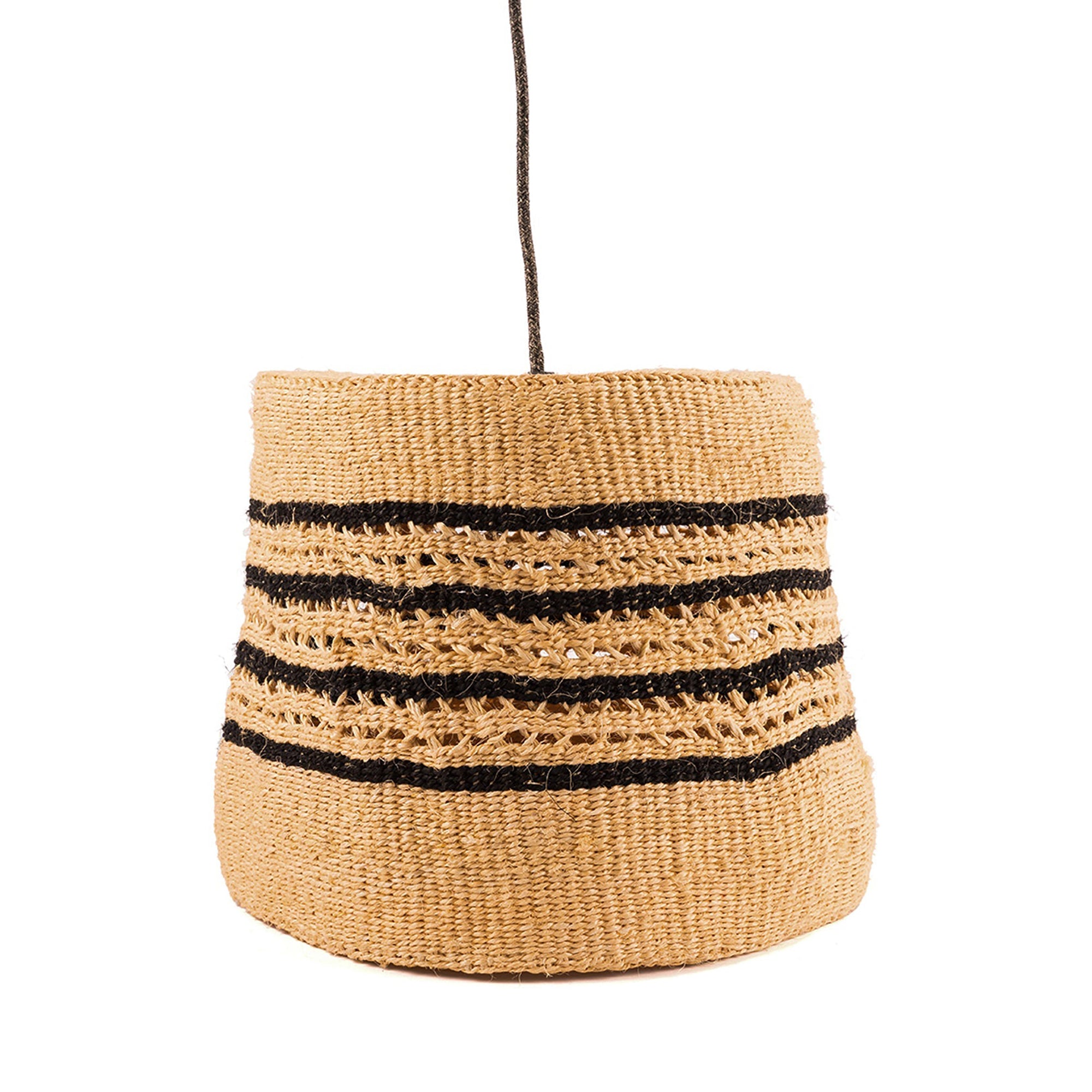 PITIA: Black/Natural Holey Pendant Lampshade