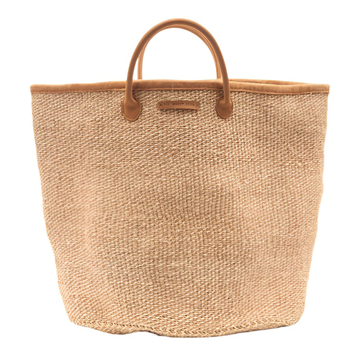 HERI: Natural and White Speckled Woven Laundry Basket