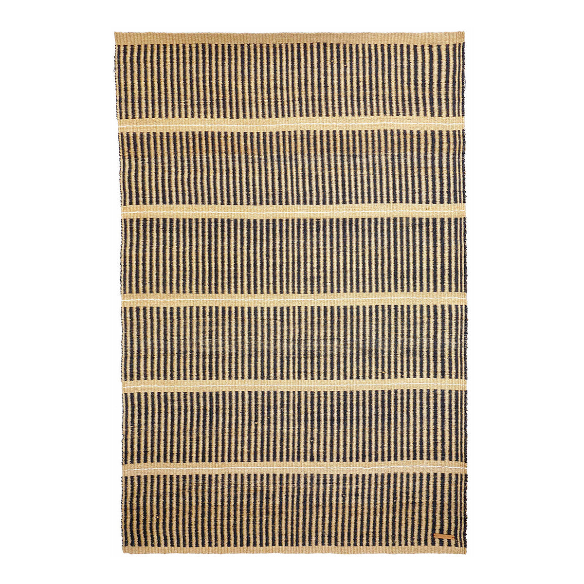 KICHANA: Large Natural & Black Woven Sisal Rug