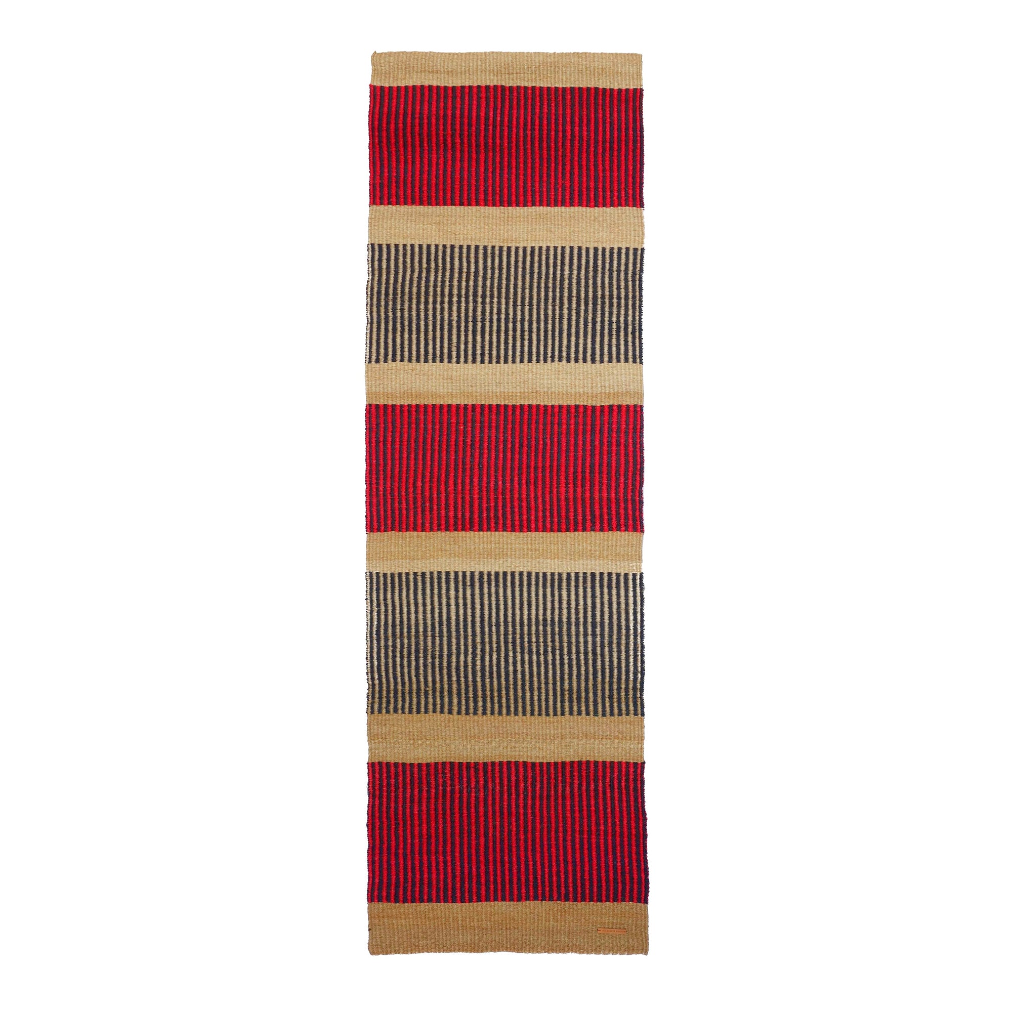 PANA: Natural, Raspberry & Black Woven Sisal Floor Runner