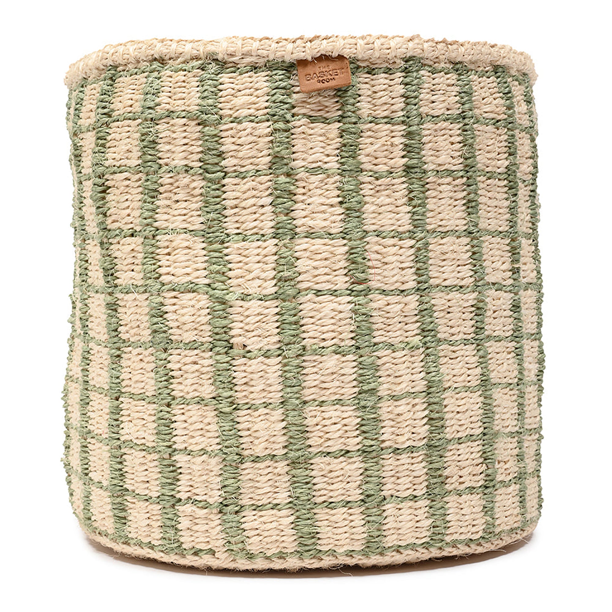 KAGUA: Green Check Woven Storage Basket
