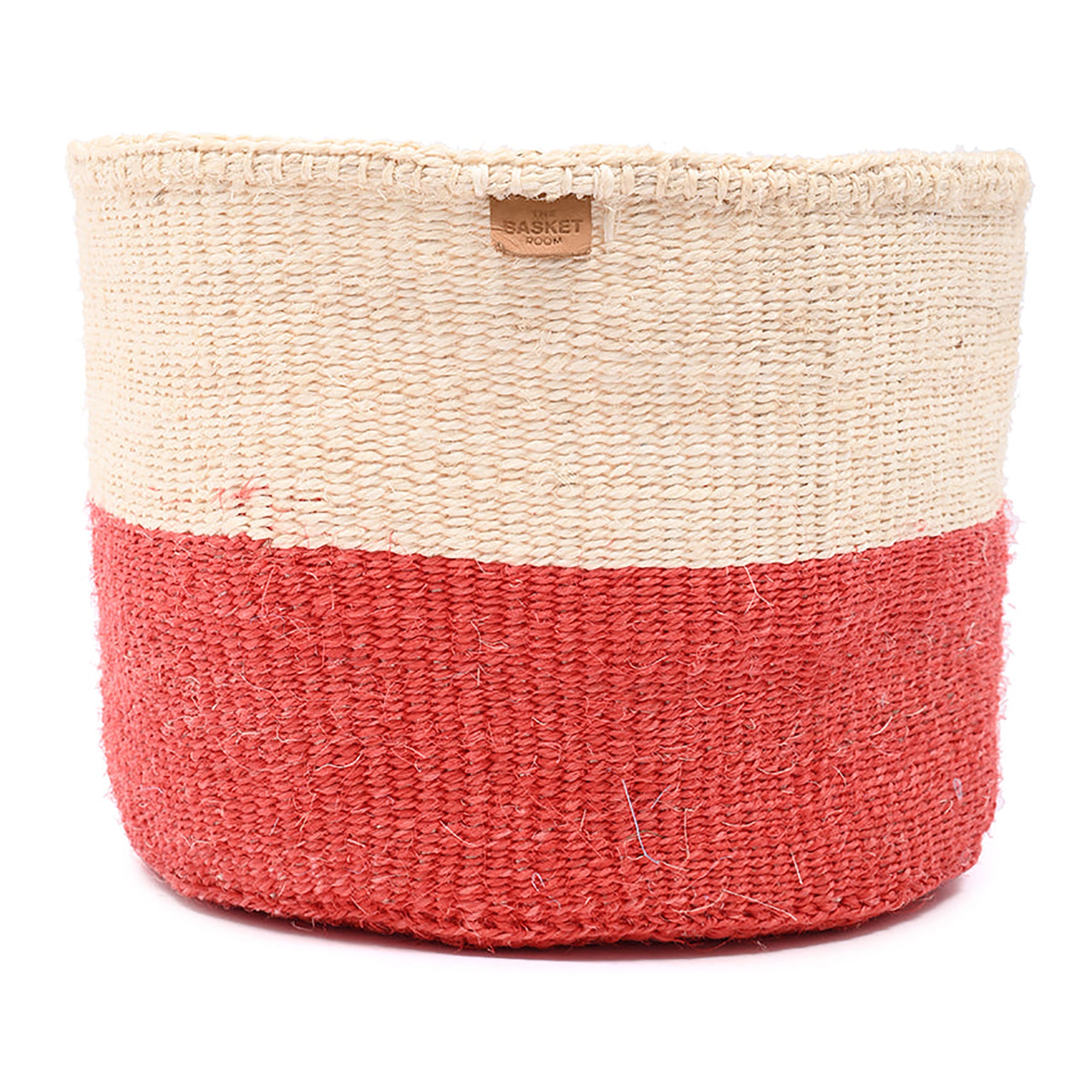 TANGU: Red Colour Block Woven Basket