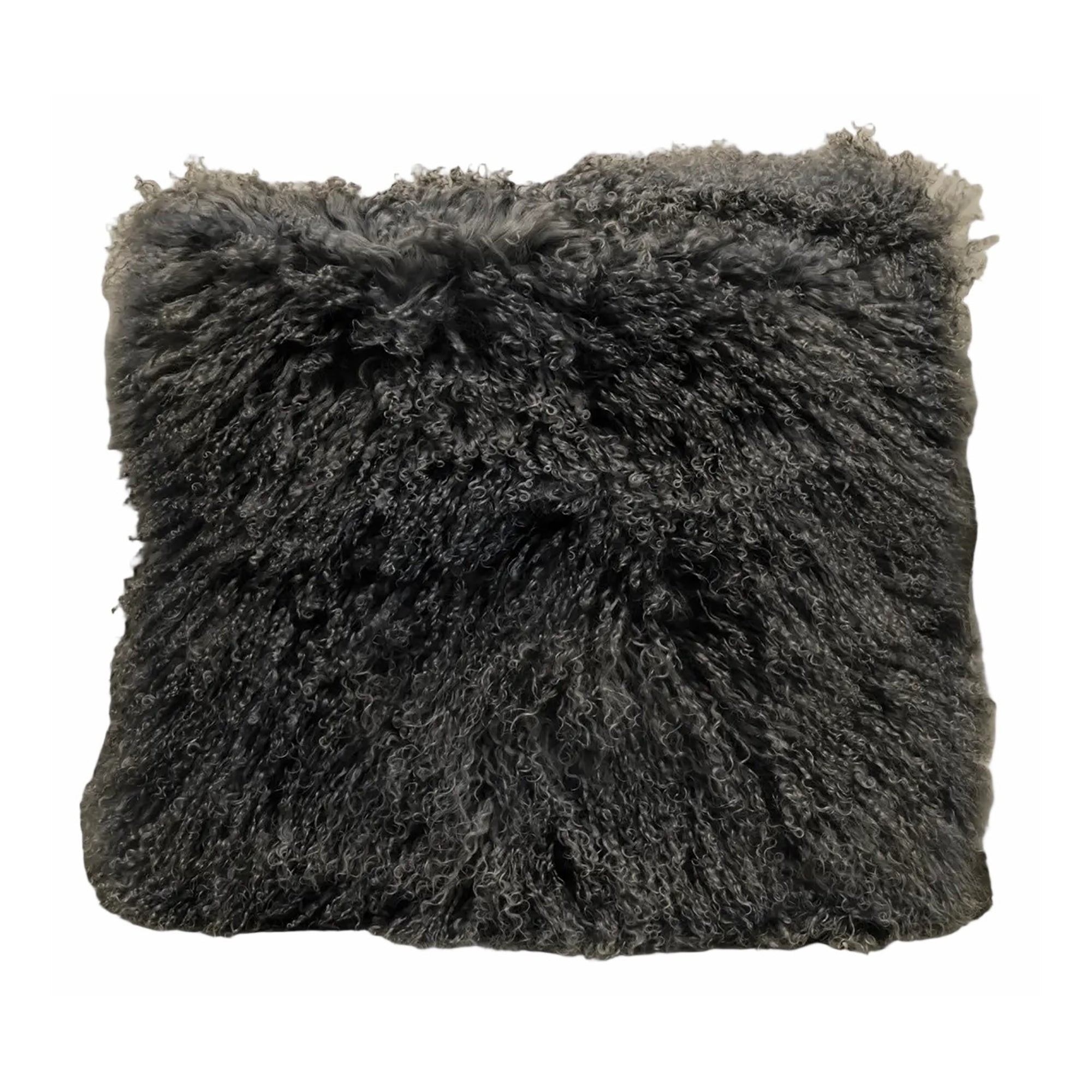 Tibetan Sheepskin Cushion - Grey