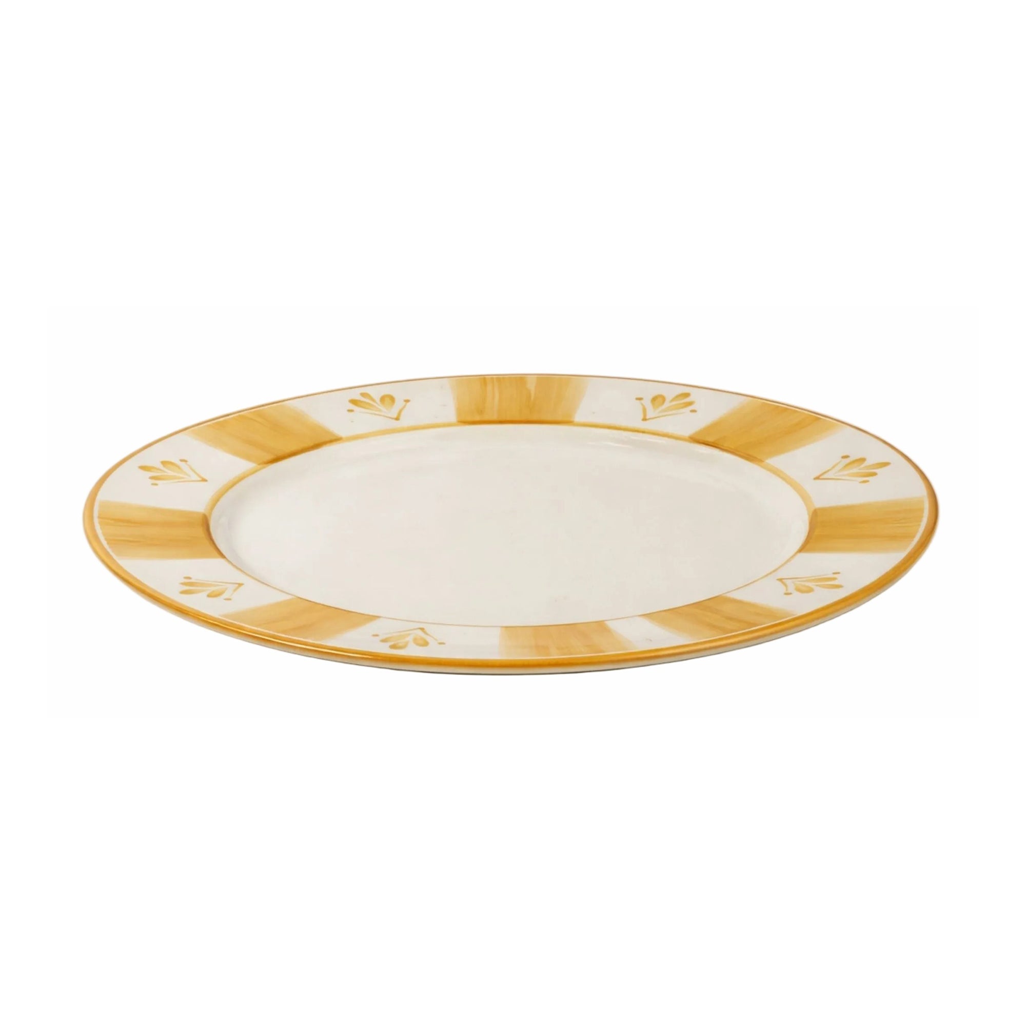 Flor de Lis Dinner Plate, Golden Yellow