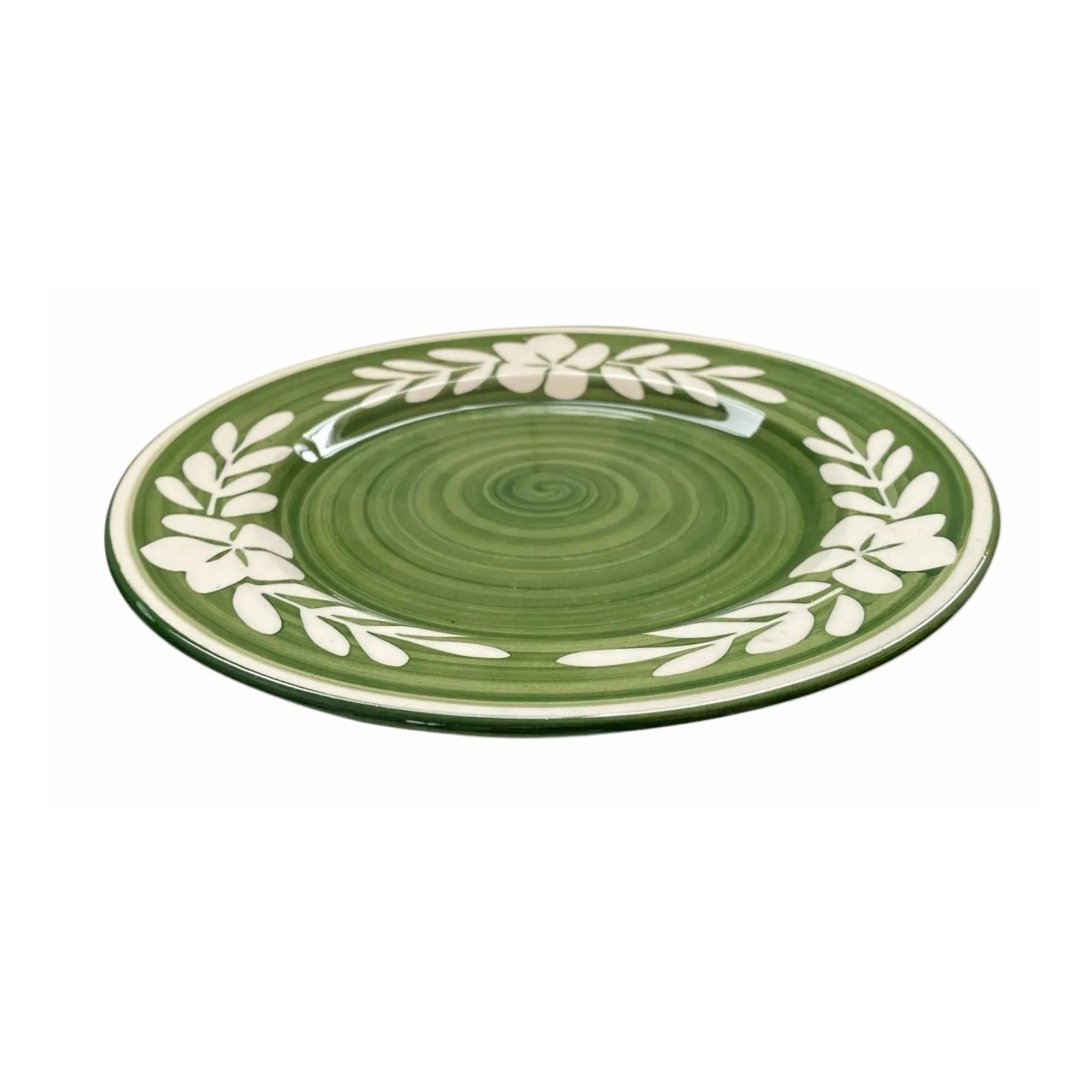 Dark Flor Side Plate, Fern Green