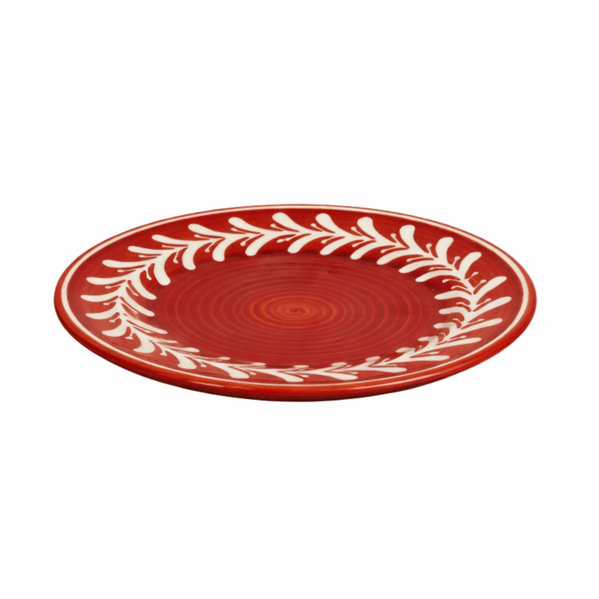 Dark Helecho Side Plate, Rust Red