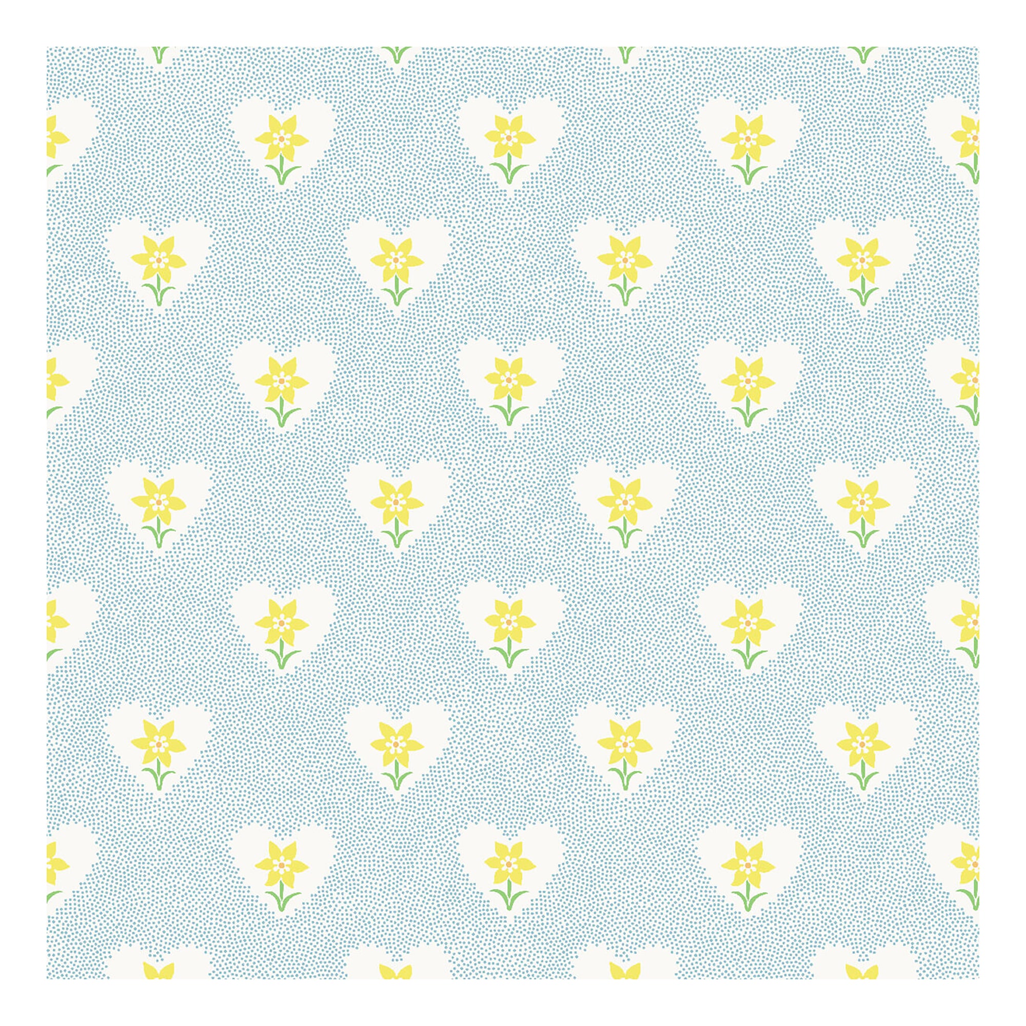 Daffodil Hearts Wallpaper | Sky Blue
