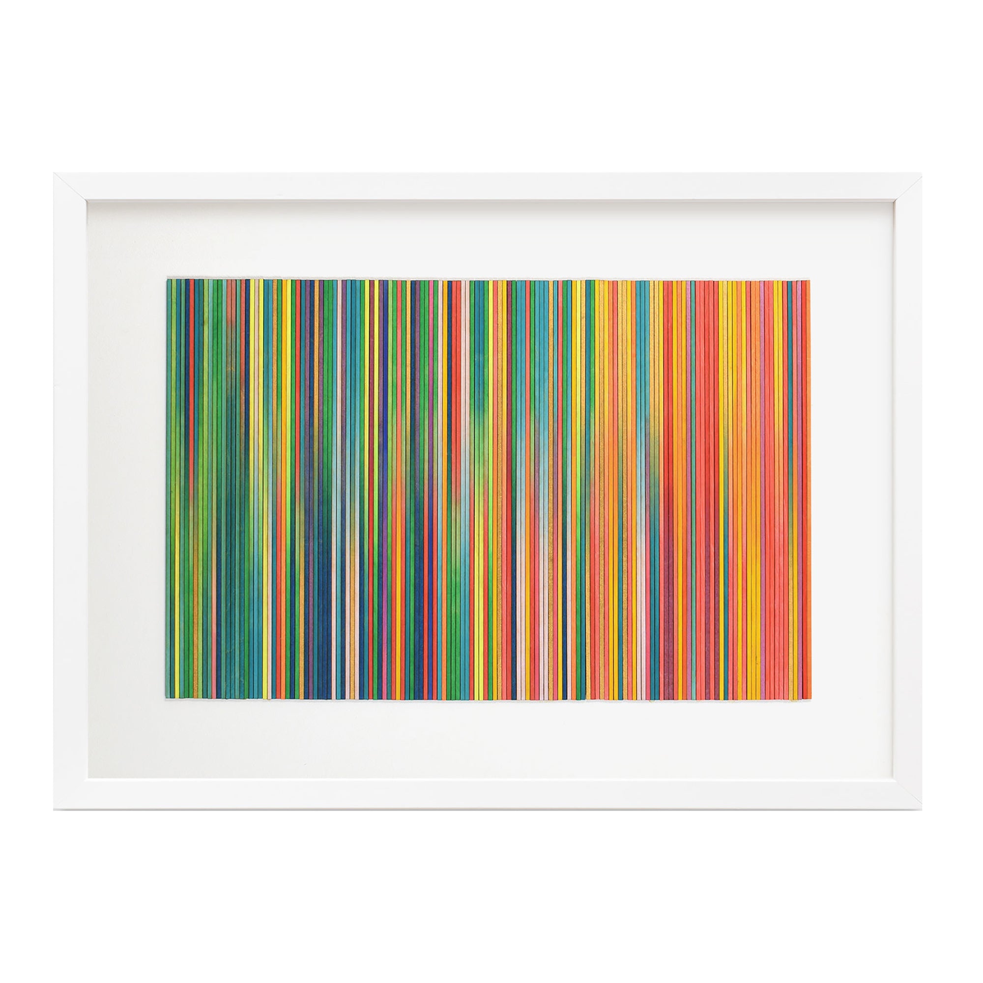 Irregular Narrow Stripe Colour Study Painting, Landscape