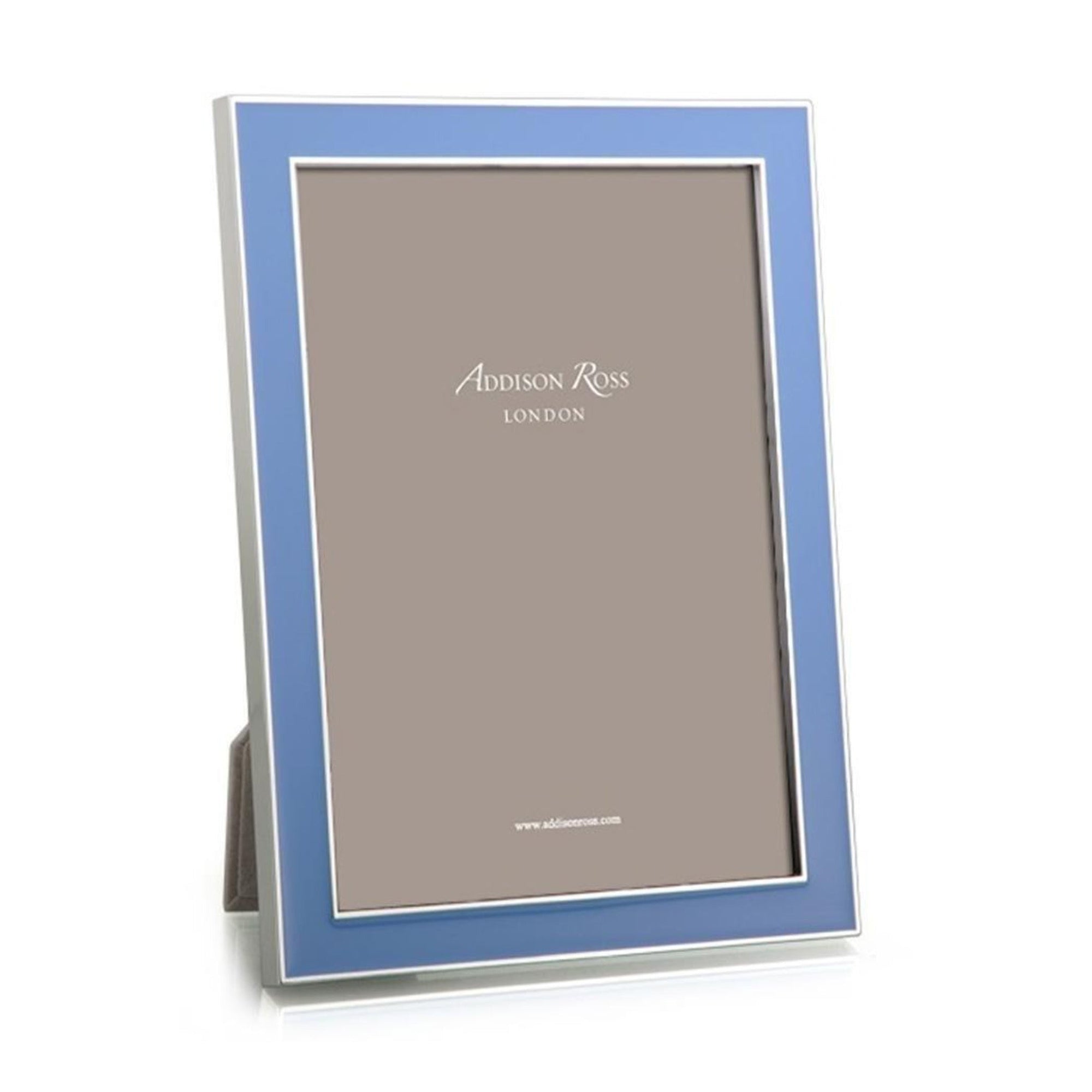 Periwinkle Blue Enamel & Silver Frame