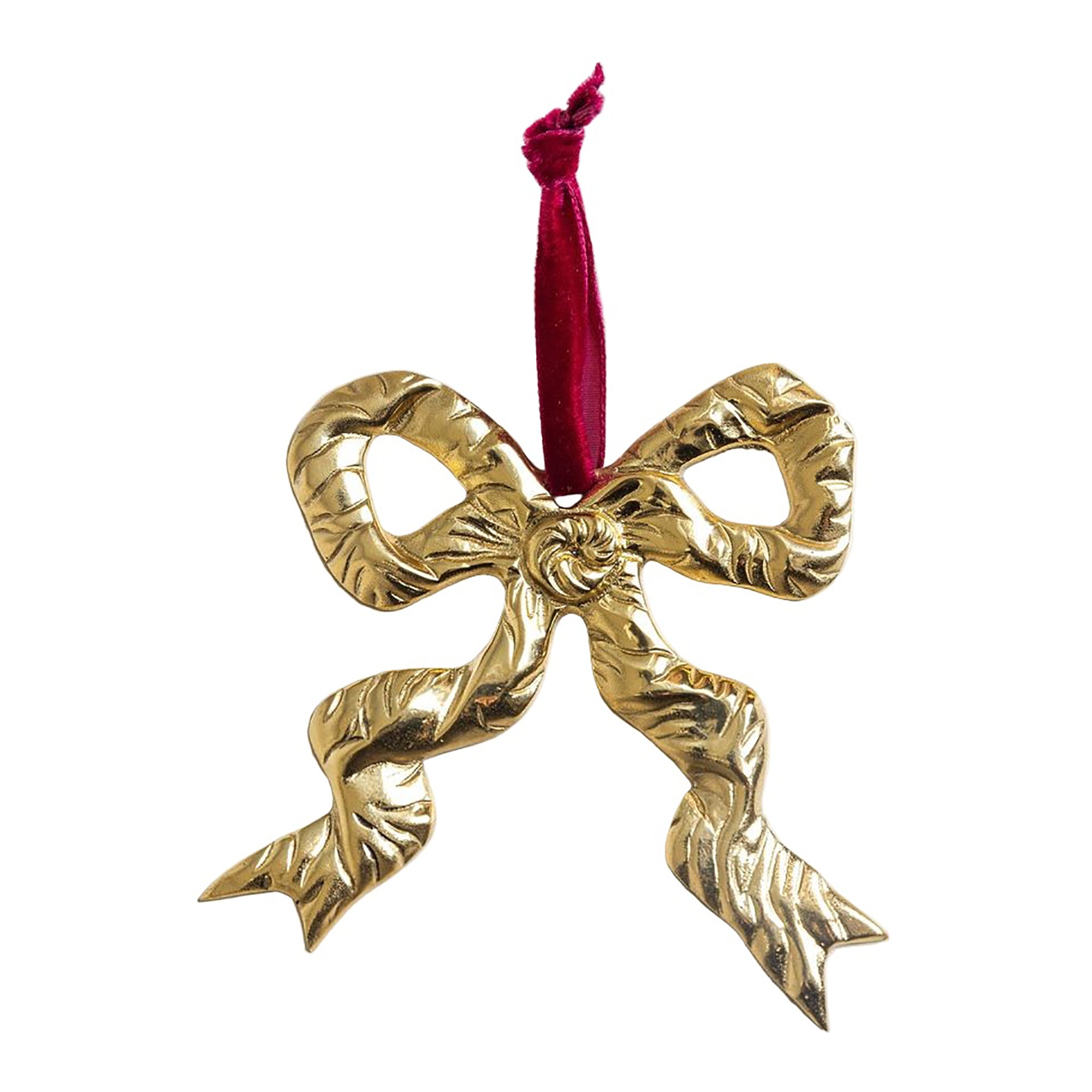 Bow Brass Tree Ornament