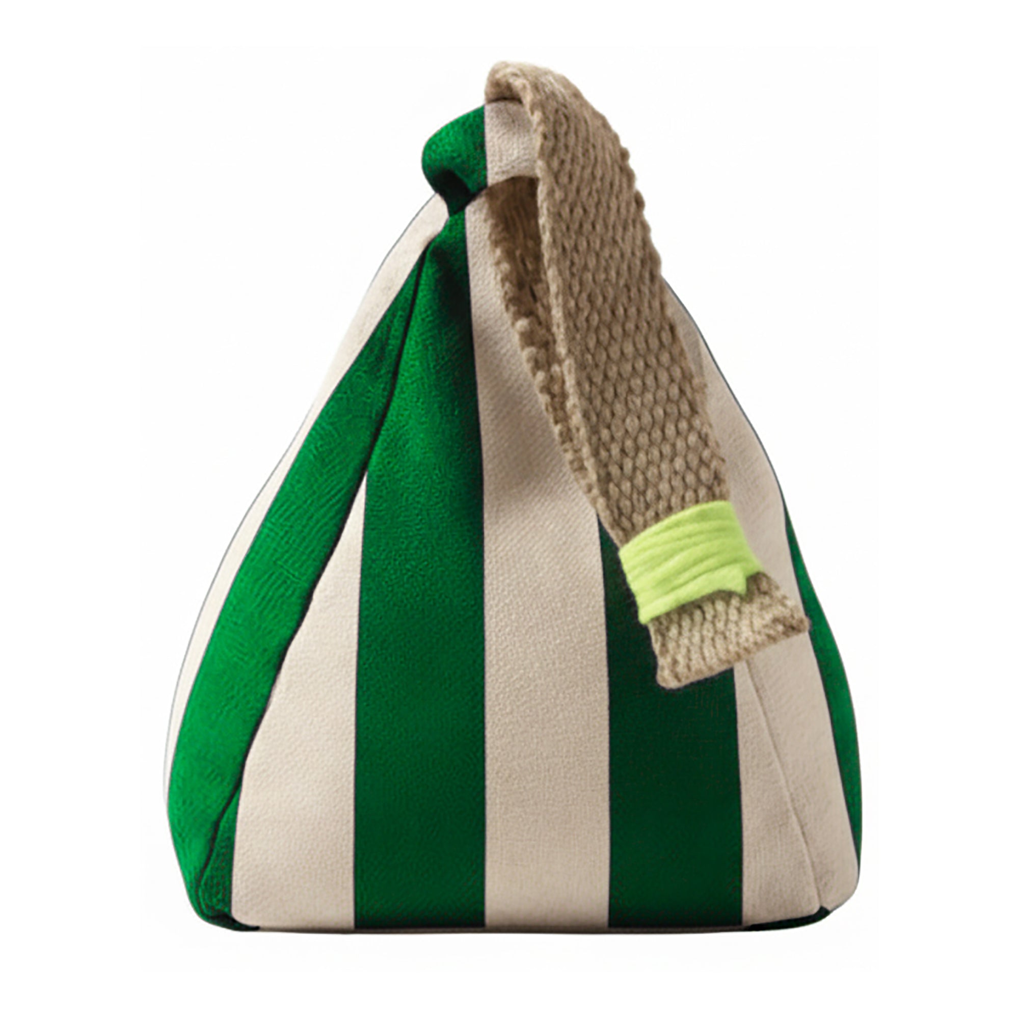Hand-painted Linen Sustainable Doorstop in Stripe print