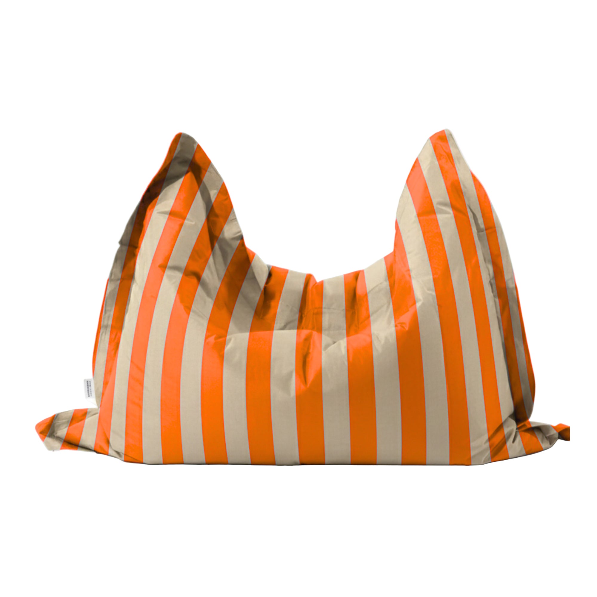 Hand-painted & Re-purposed Linen Large Floor Cushion in Stripe print