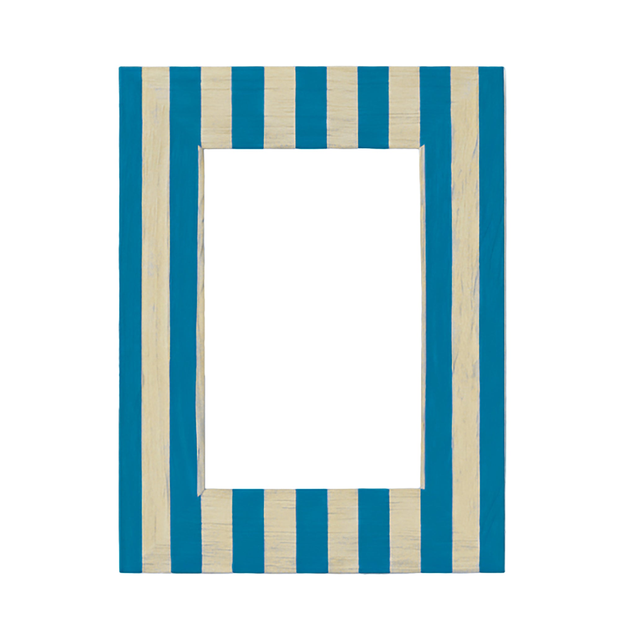 Upcycled Hand-painted Stripe Eco-Wooden Photo Frame 5x7"