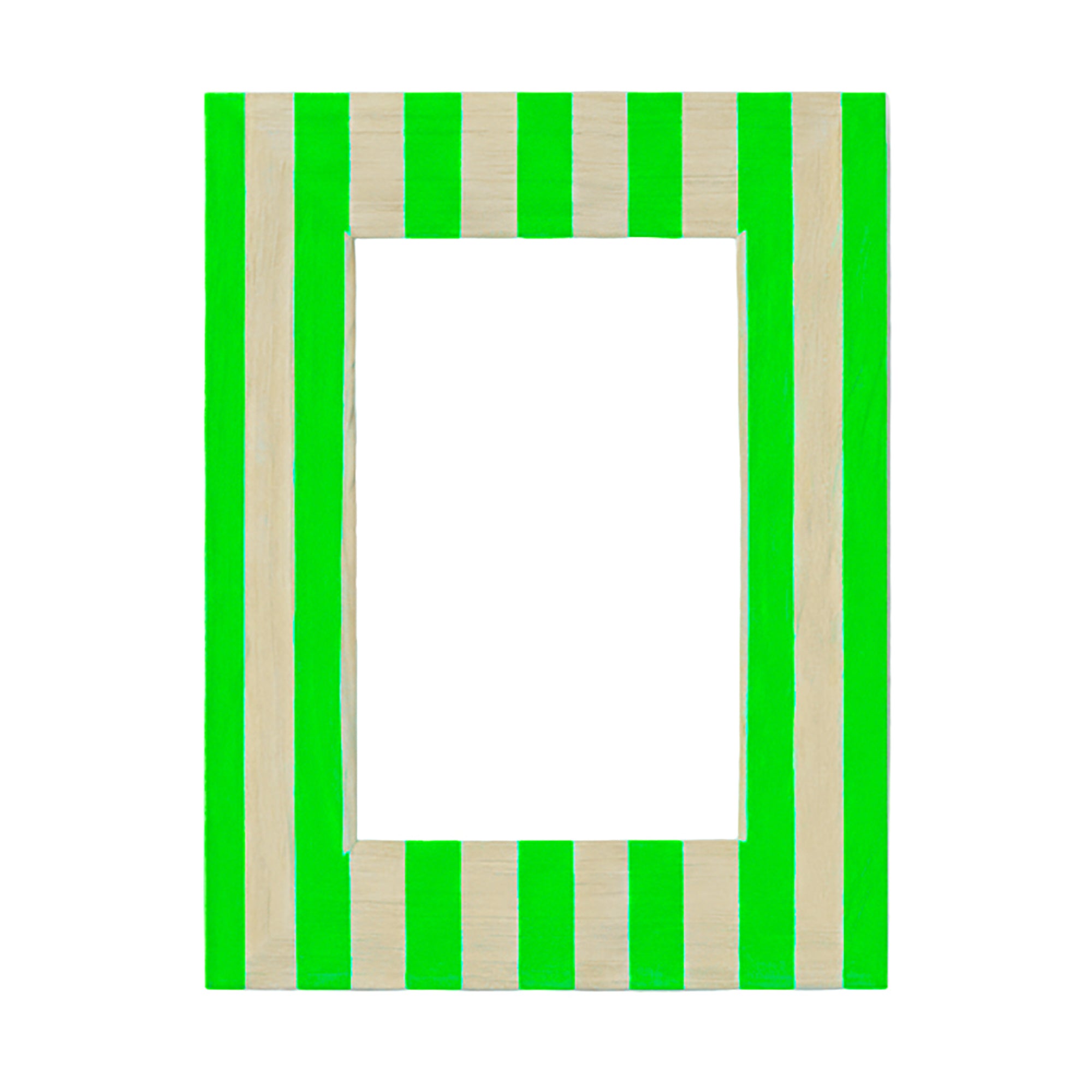 Upcycled Hand-painted Stripe Eco-Wooden Photo Frame A4