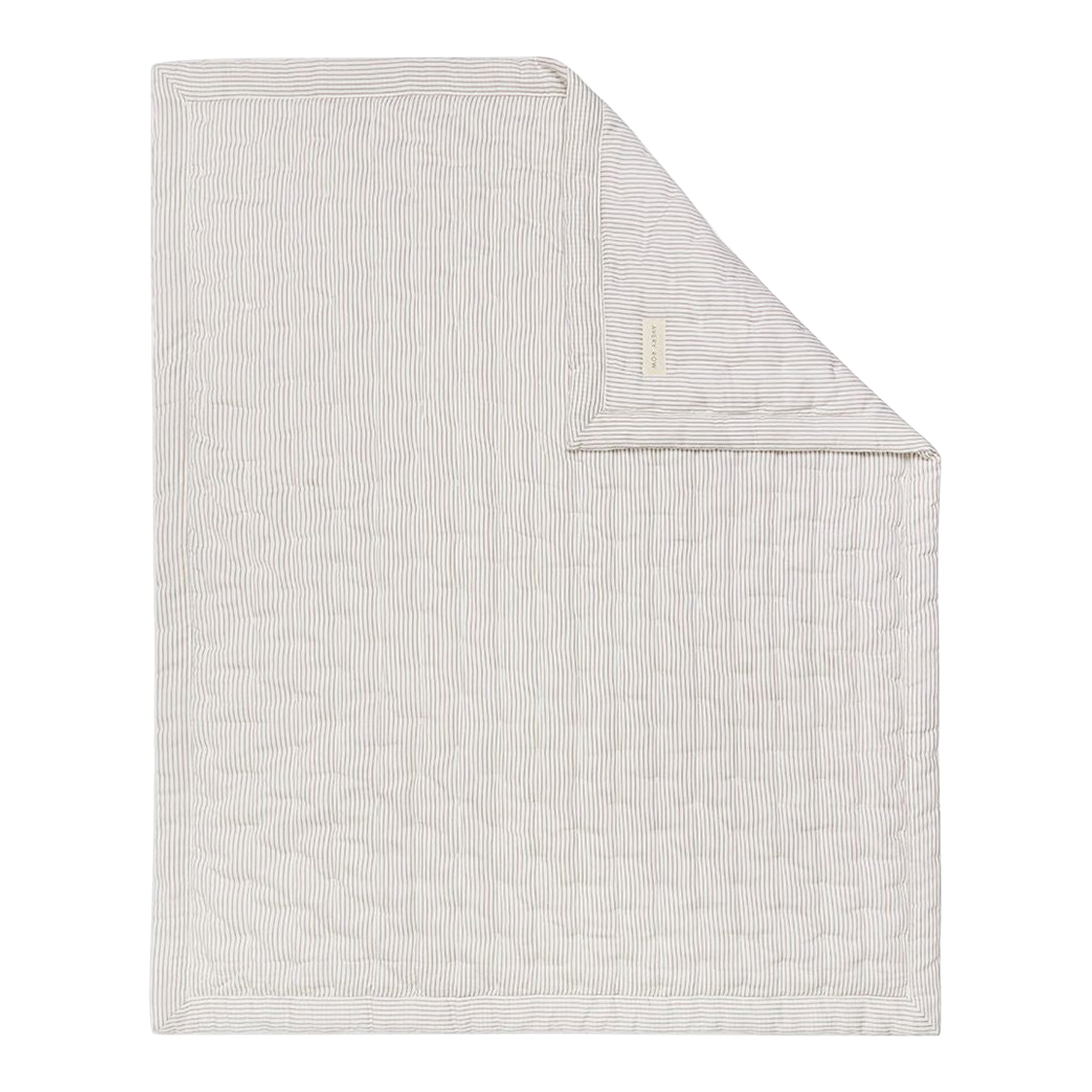 Quilted Bedspread - Natural Stripe