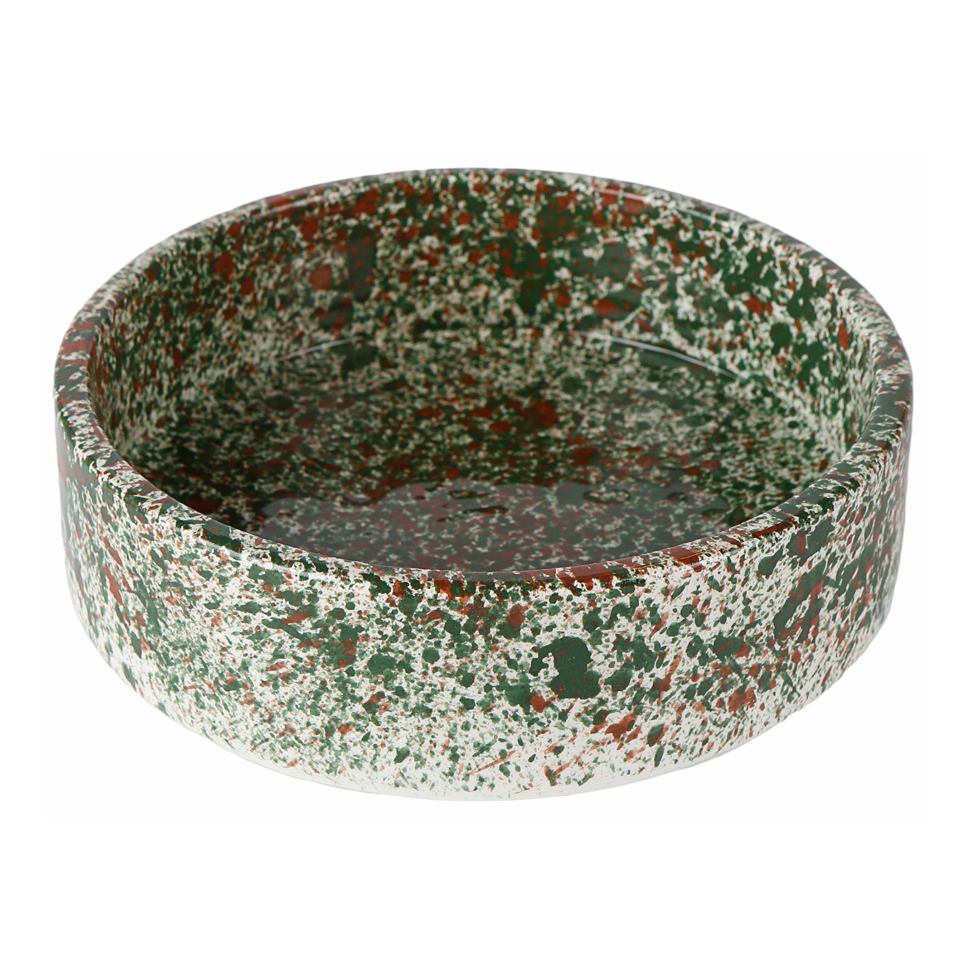 Forest splatter dog bowl