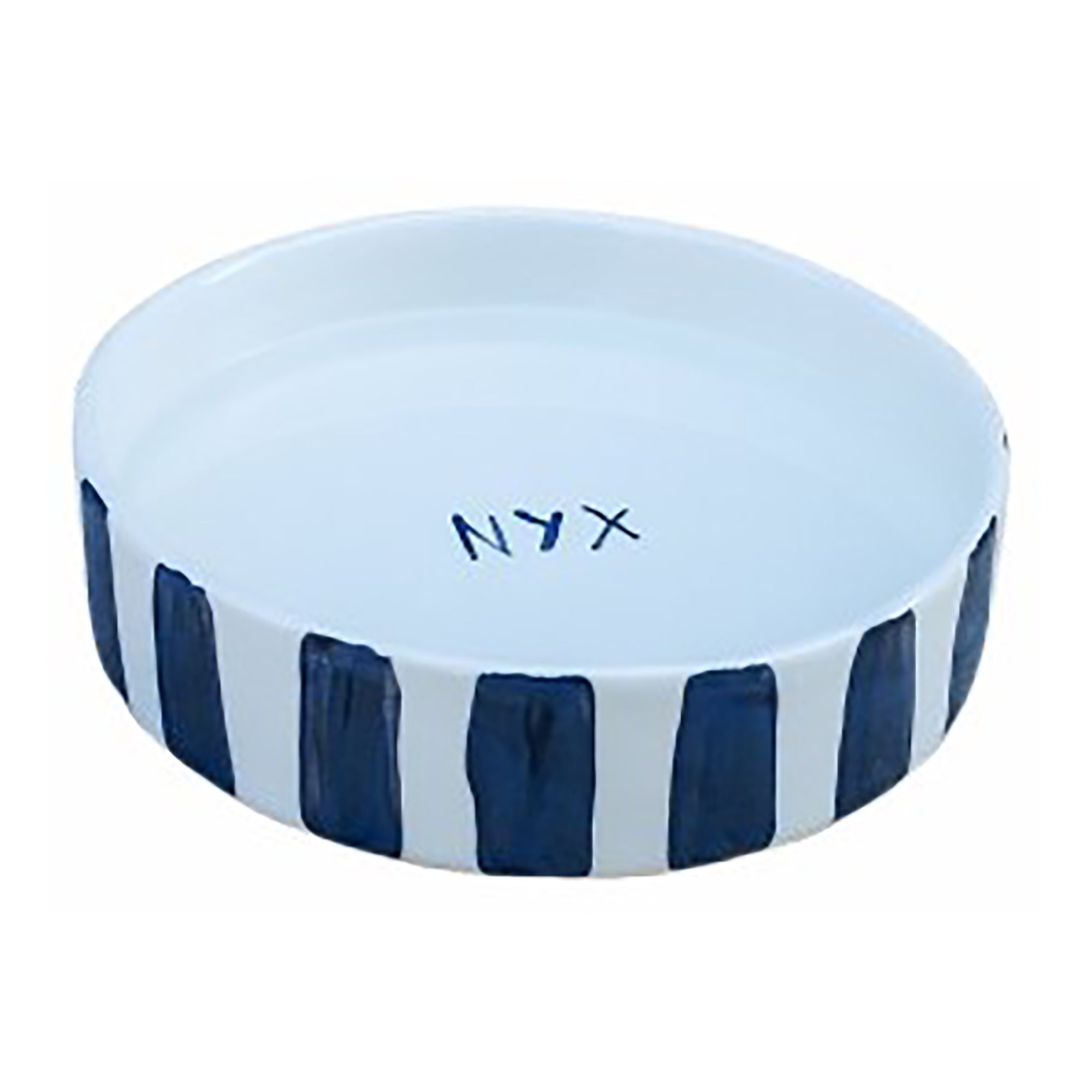 B&W stripes dog bowl