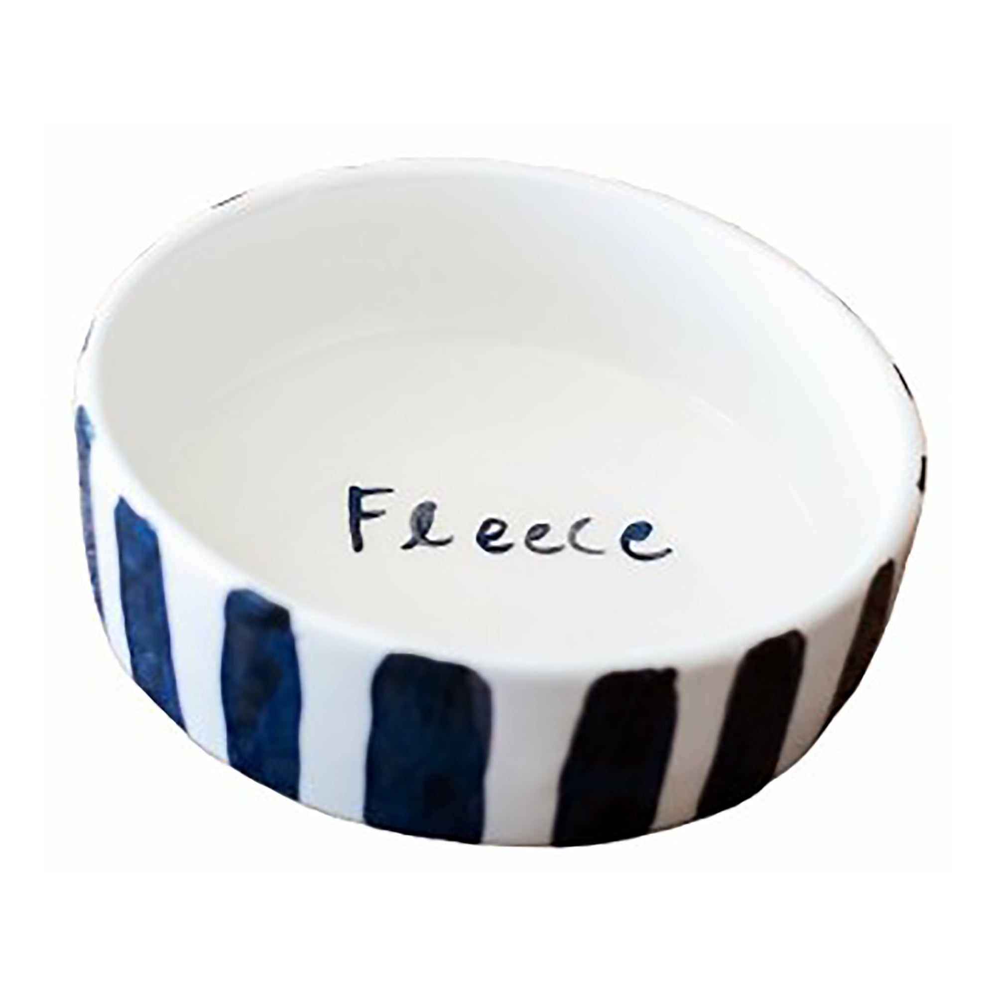 B&W stripes cat bowl