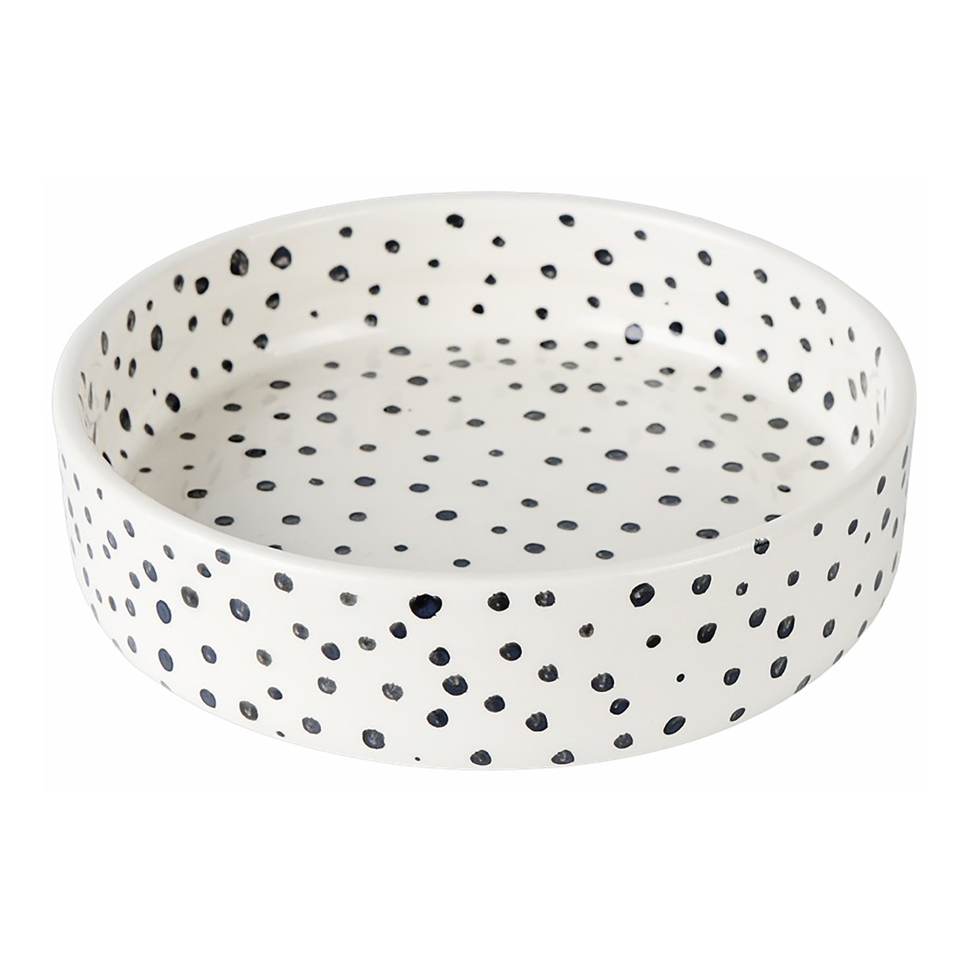 Black spots dog bowl