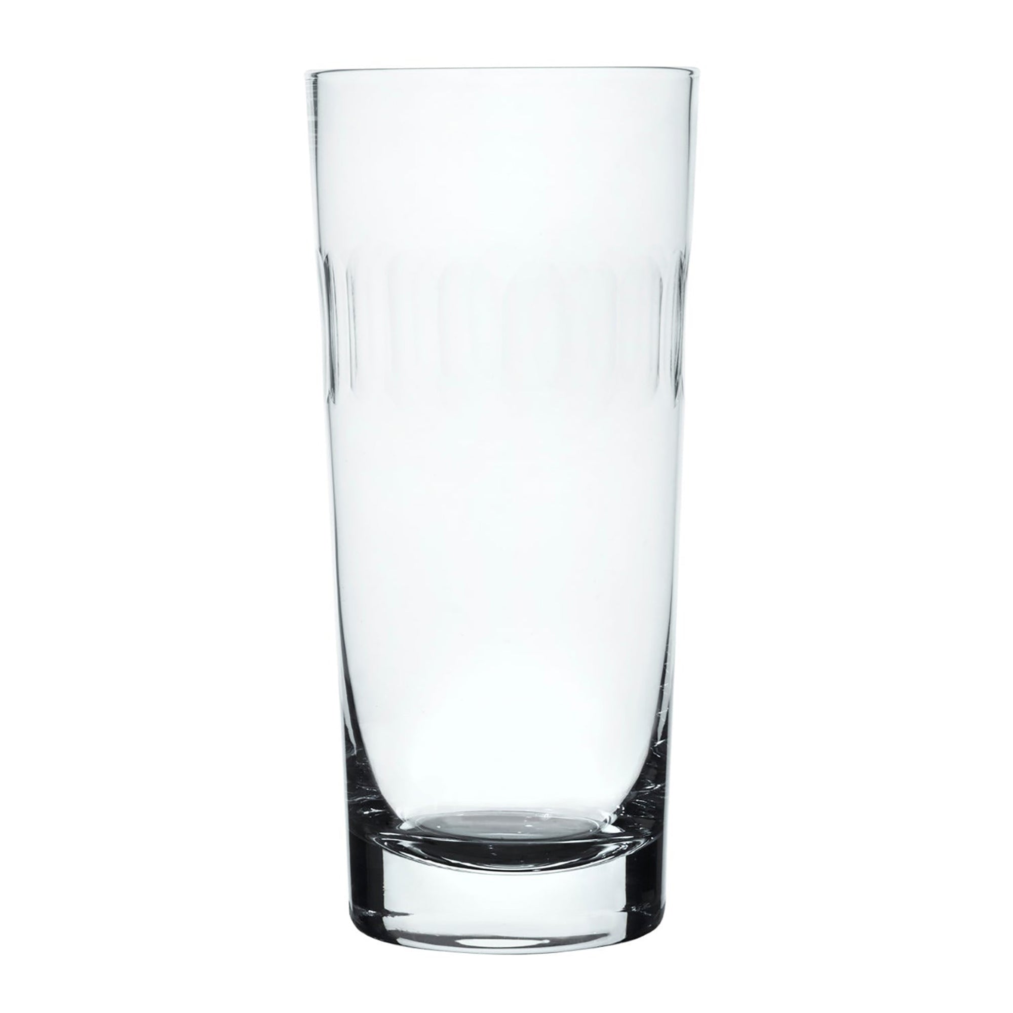 Crystal Highball Glasses | Handcut Lens Design | Set of 4