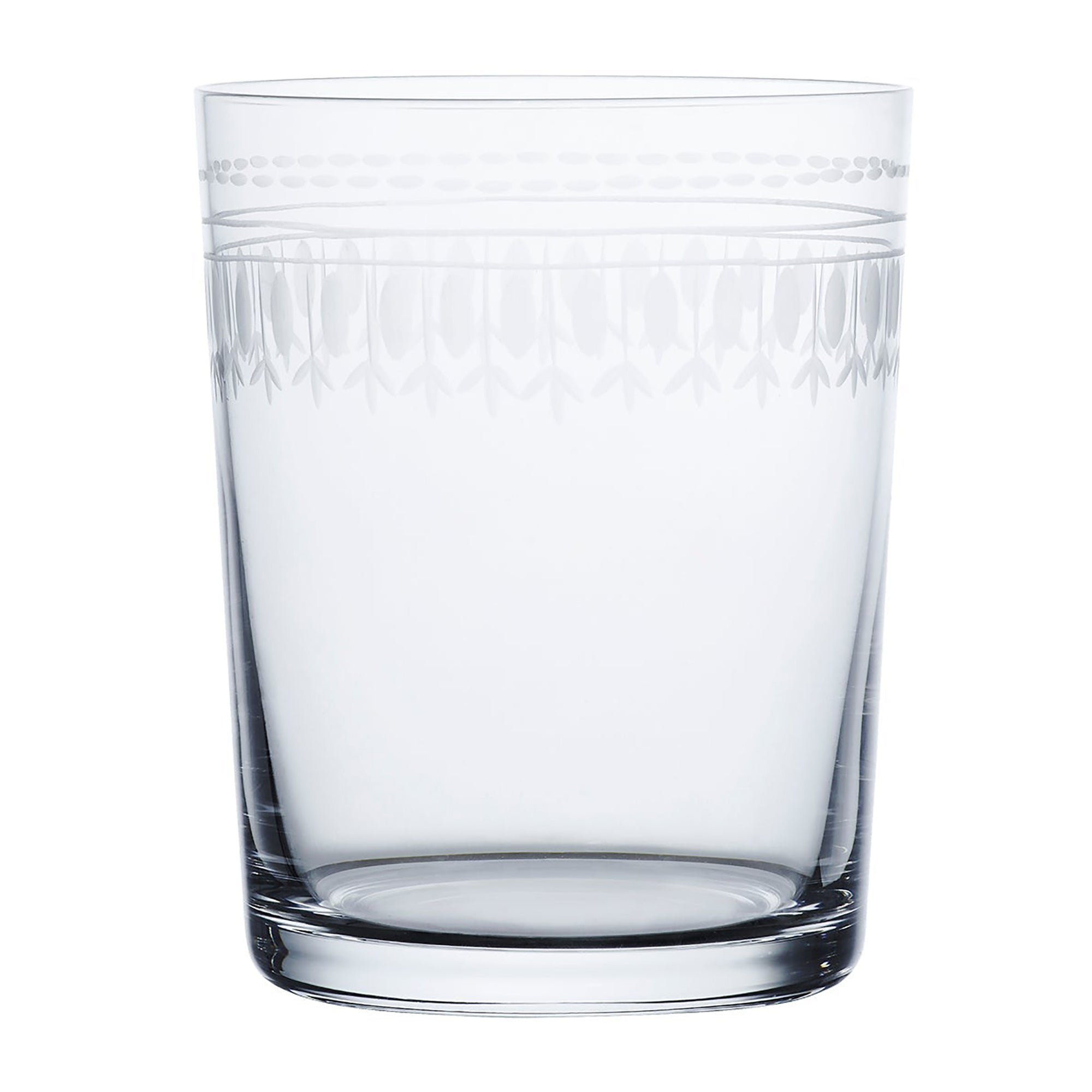 Large Crystal Tumblers | Engraved Ovals | Set of 4