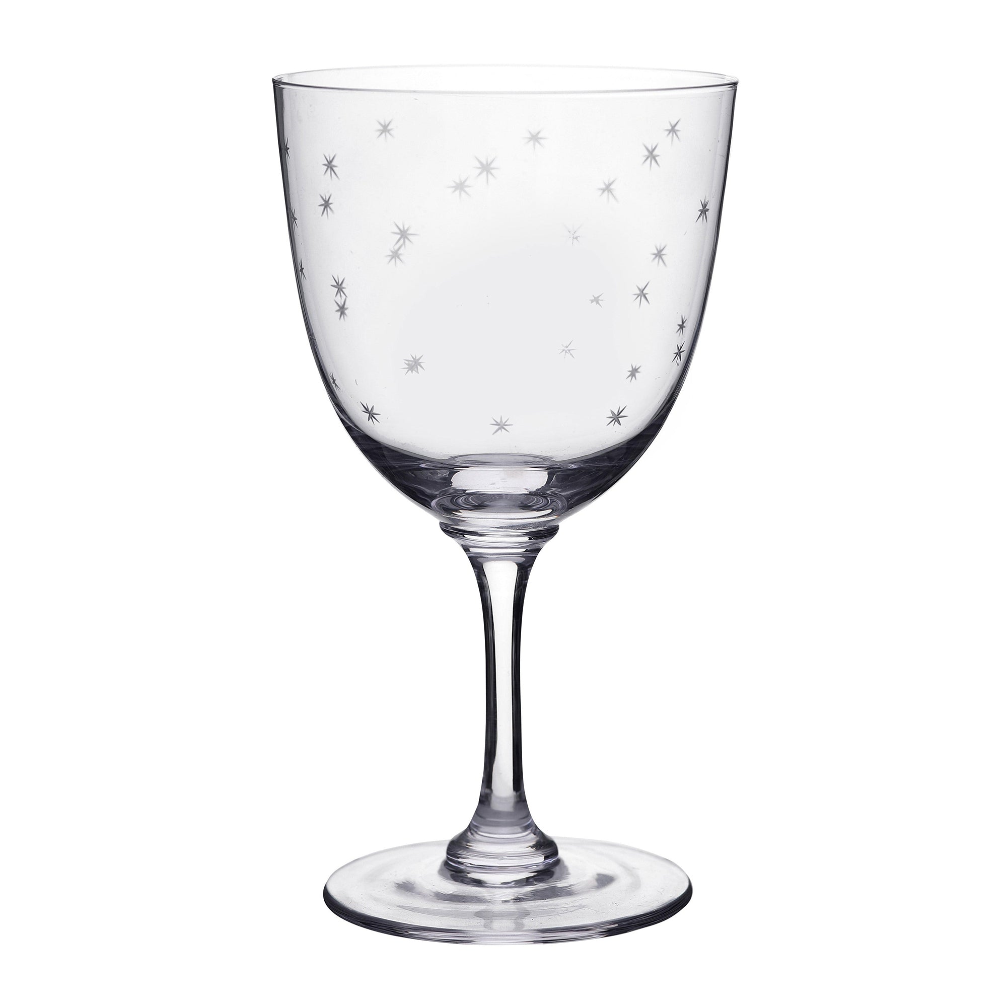 Crystal Wine Glasses | Engraved Stars