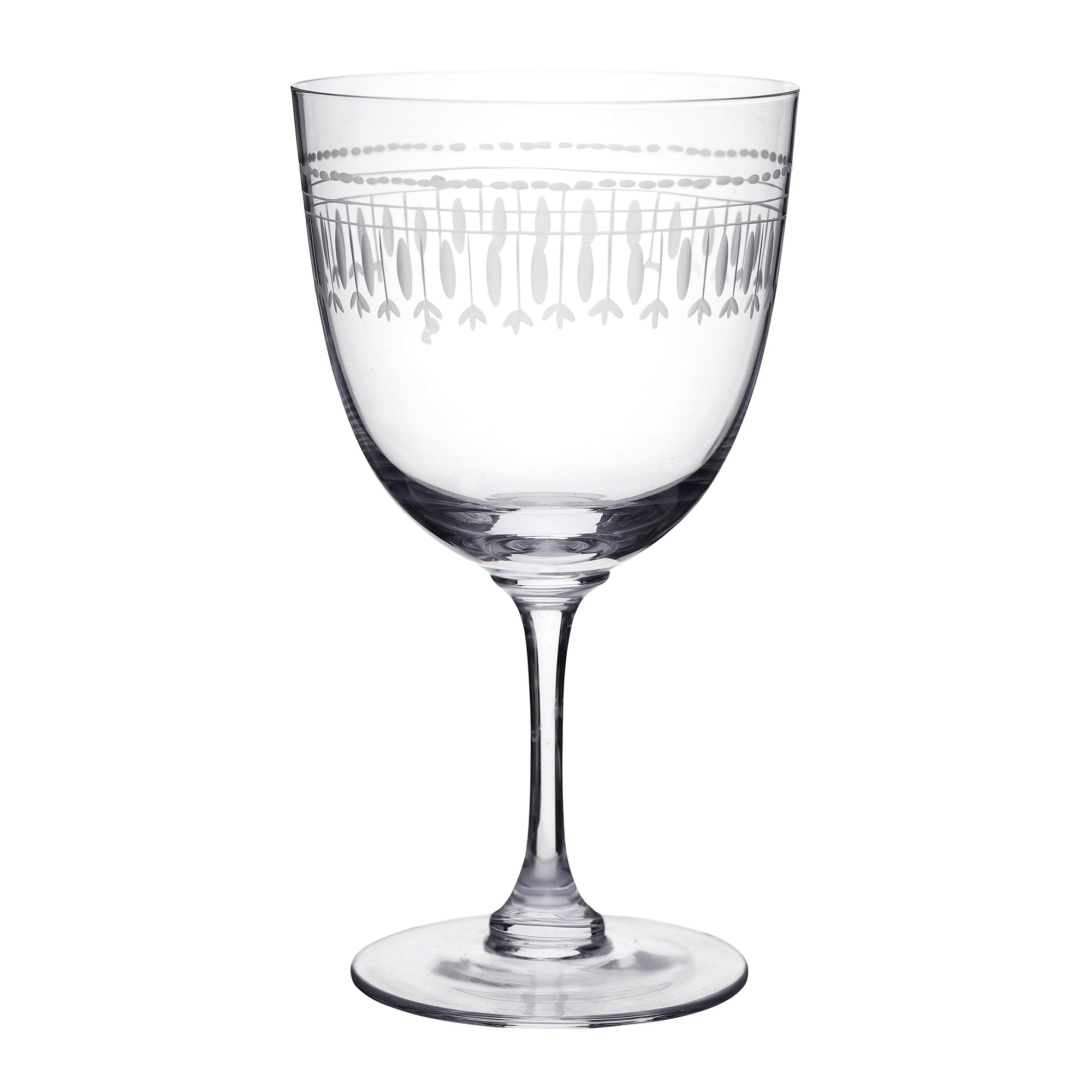Crystal Wine Glasses | Engraved Ovals