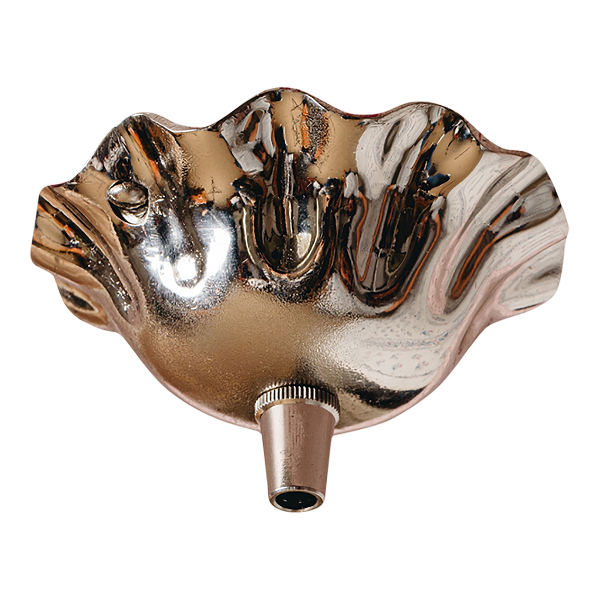 Wavy Brass Ceiling Rose (Chrome)