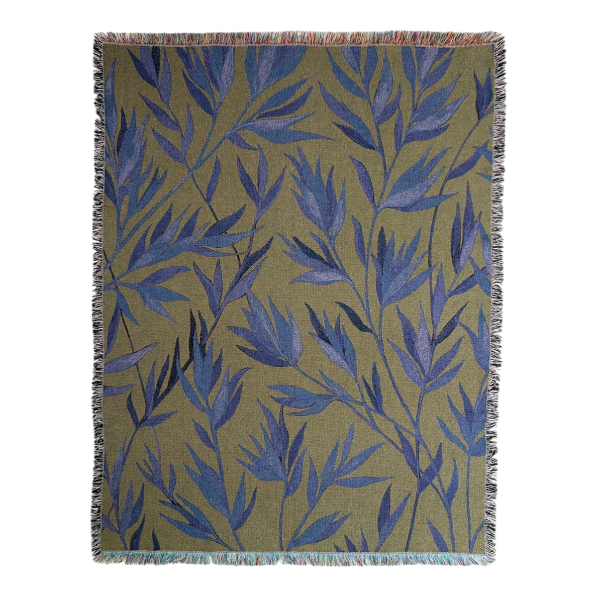 Growth Olive Green - Recycled Cotton Woven Throw