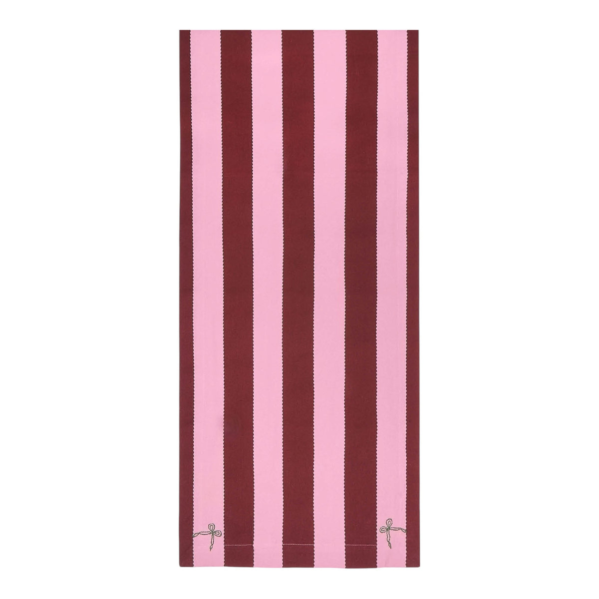 Table Runner - Bold Stripe Burgundy
