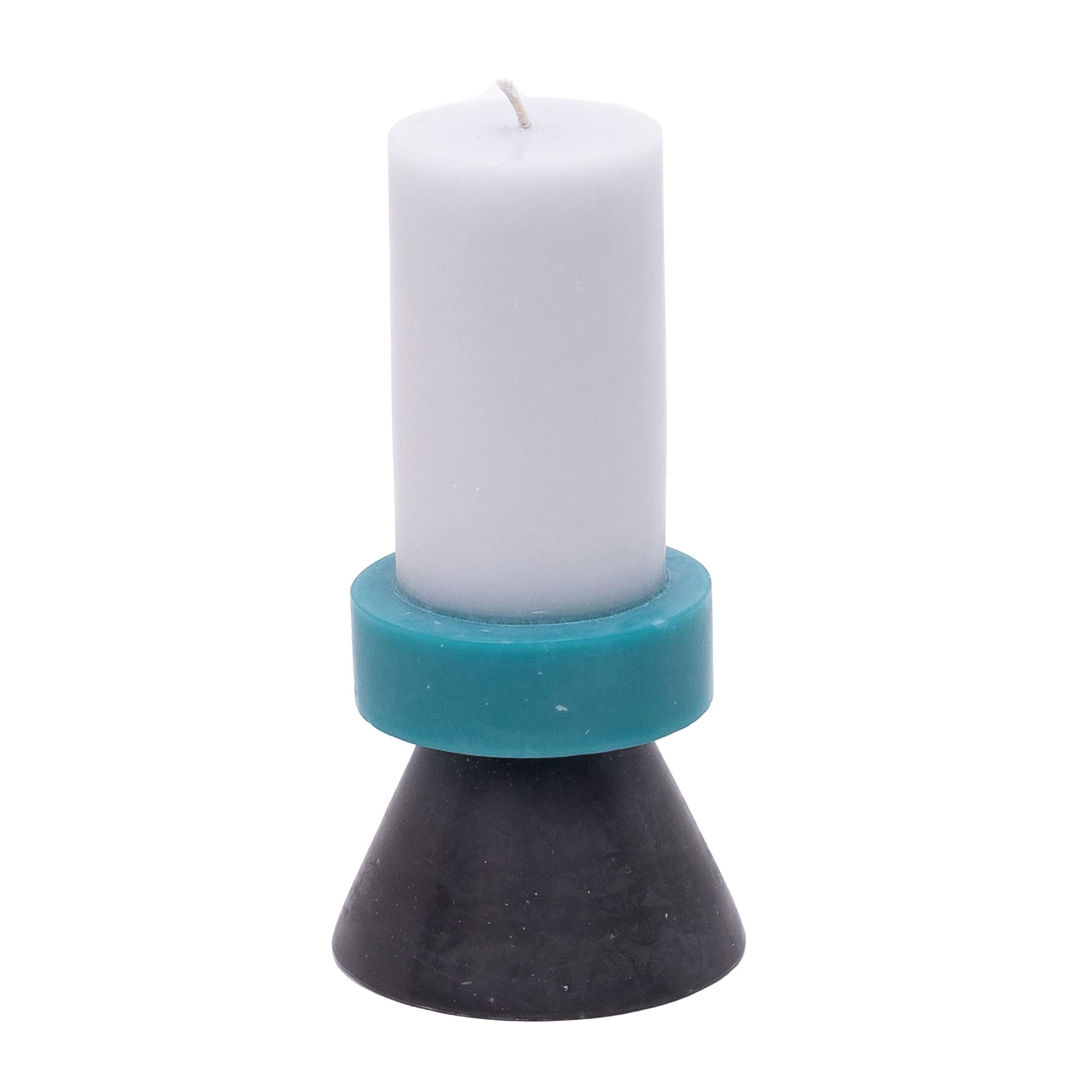 Stack Candle Tall - Lilac / Turquoise / Charcoal