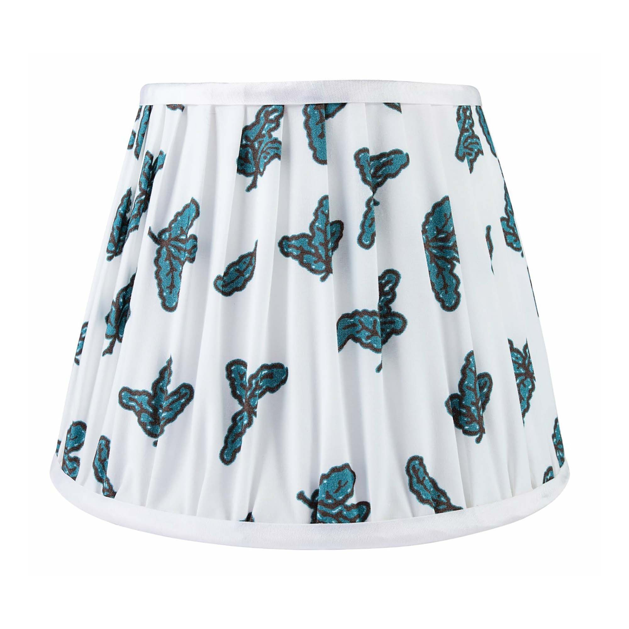 Oak Leaf Print Lampshade - Teal