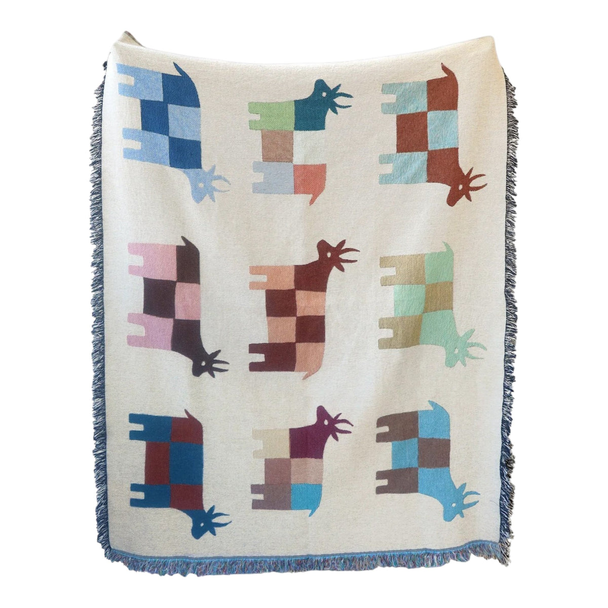 'Moo' Cows Recycled Cotton Woven Throw