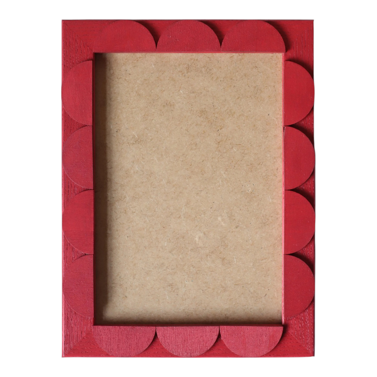 Poppy Stained Scallop Frame