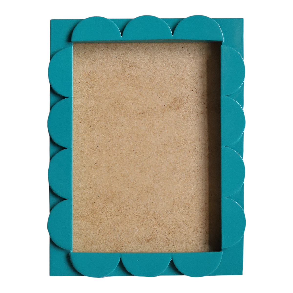 Teal Lacquered Scallop Frame