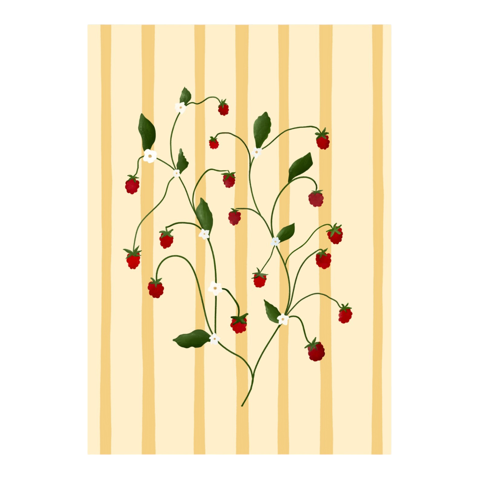Raspberry Vine Art Print
