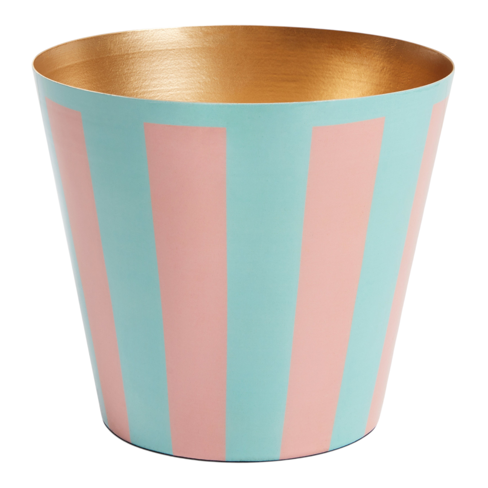 The Penny Planter in Pink and Blue Stripe
