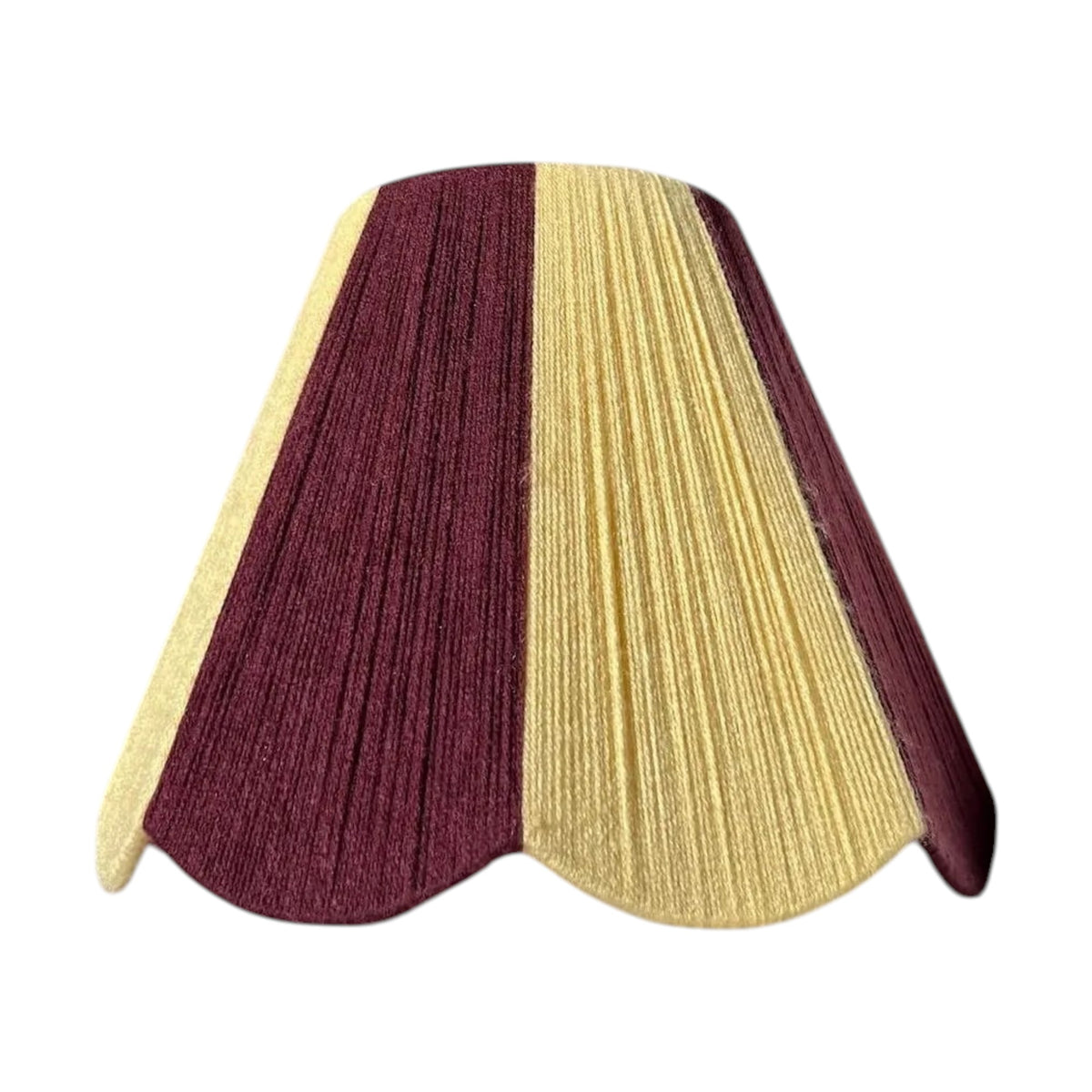 Mulberry & Buttermilk Scallop Yarn Lampshade