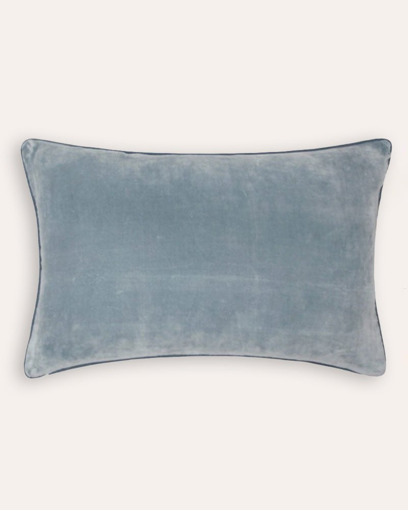 Rectangular Woven Stripe Cushion - Blue
