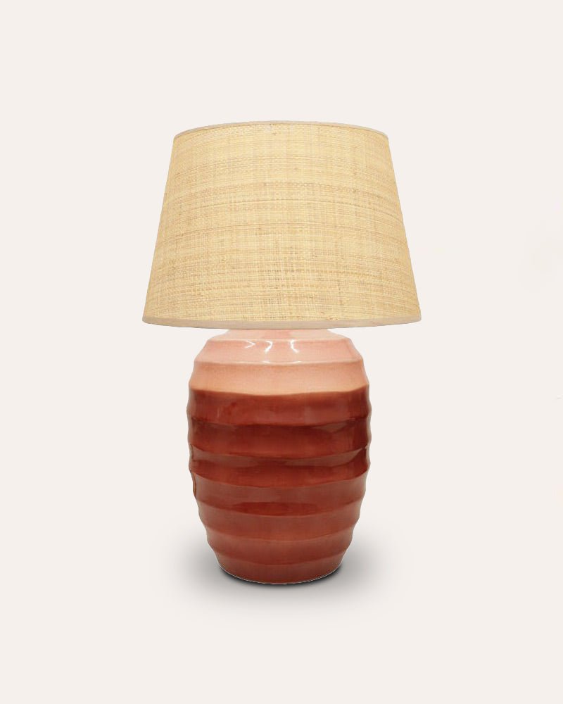 Beehive Ceramic Lamp - Red