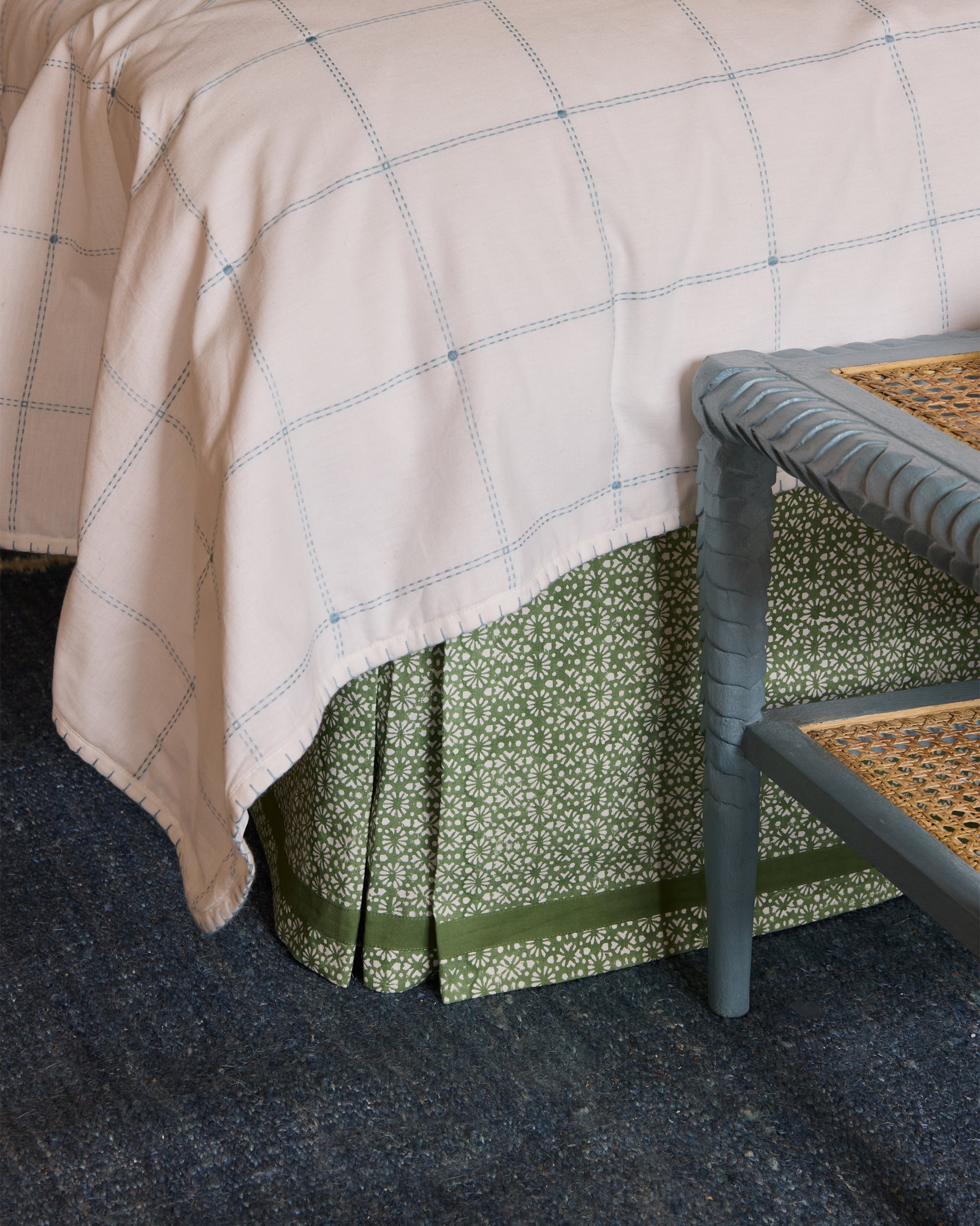 Margarita Block Printed Valance - Green