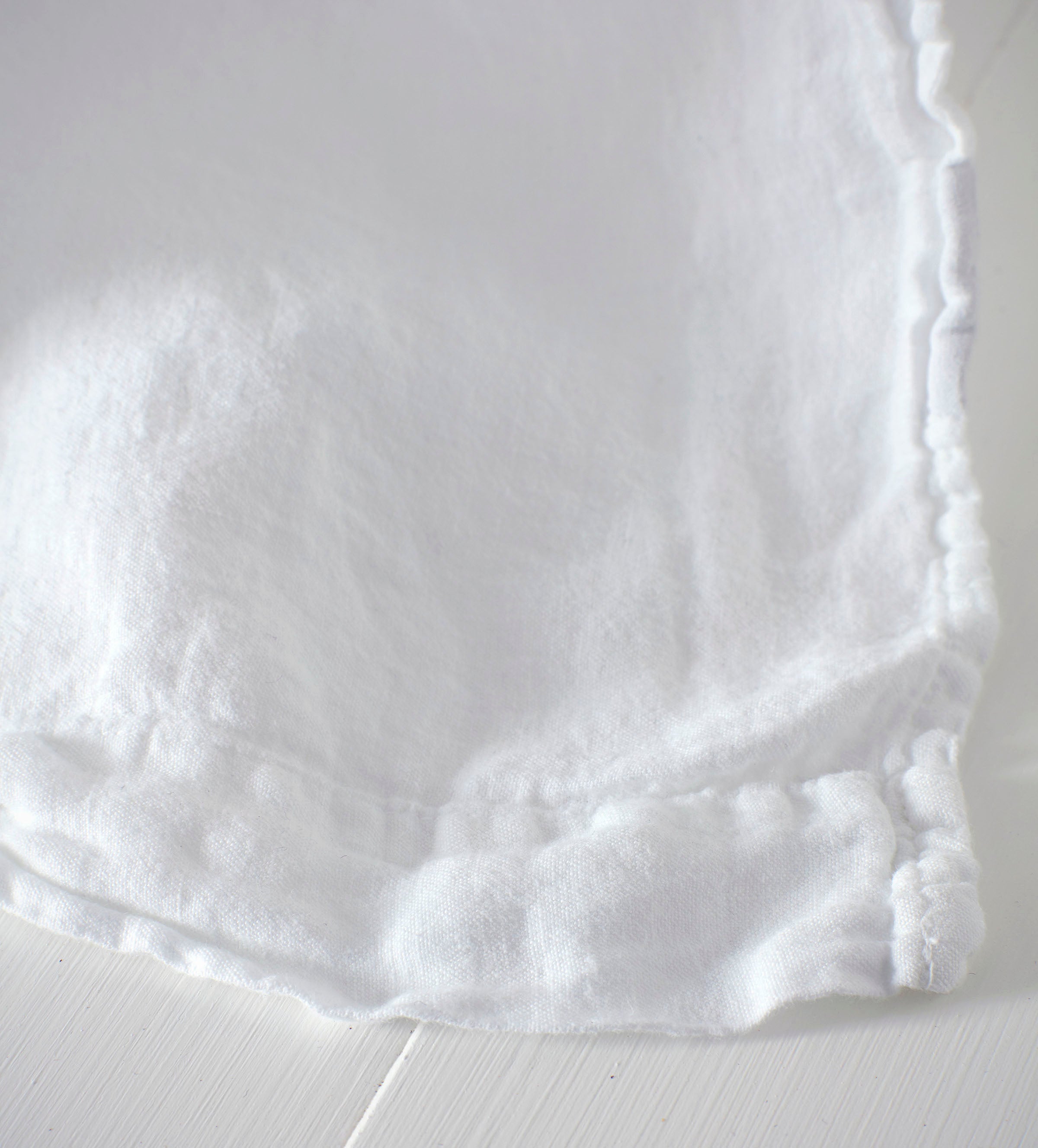 White 100% Linen Loop Top Curtain | Single