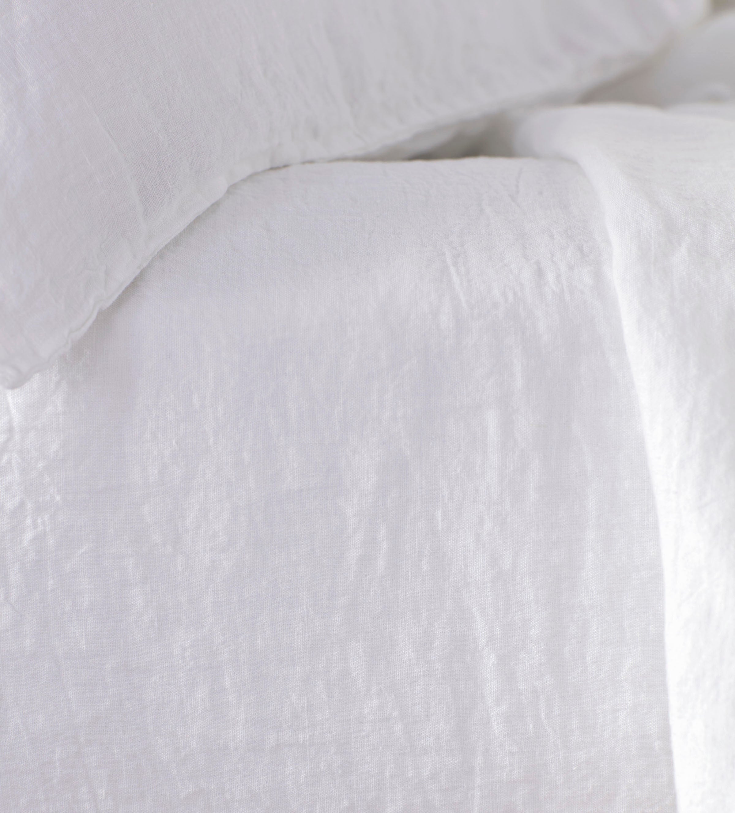 100% Linen Fitted Sheet | White