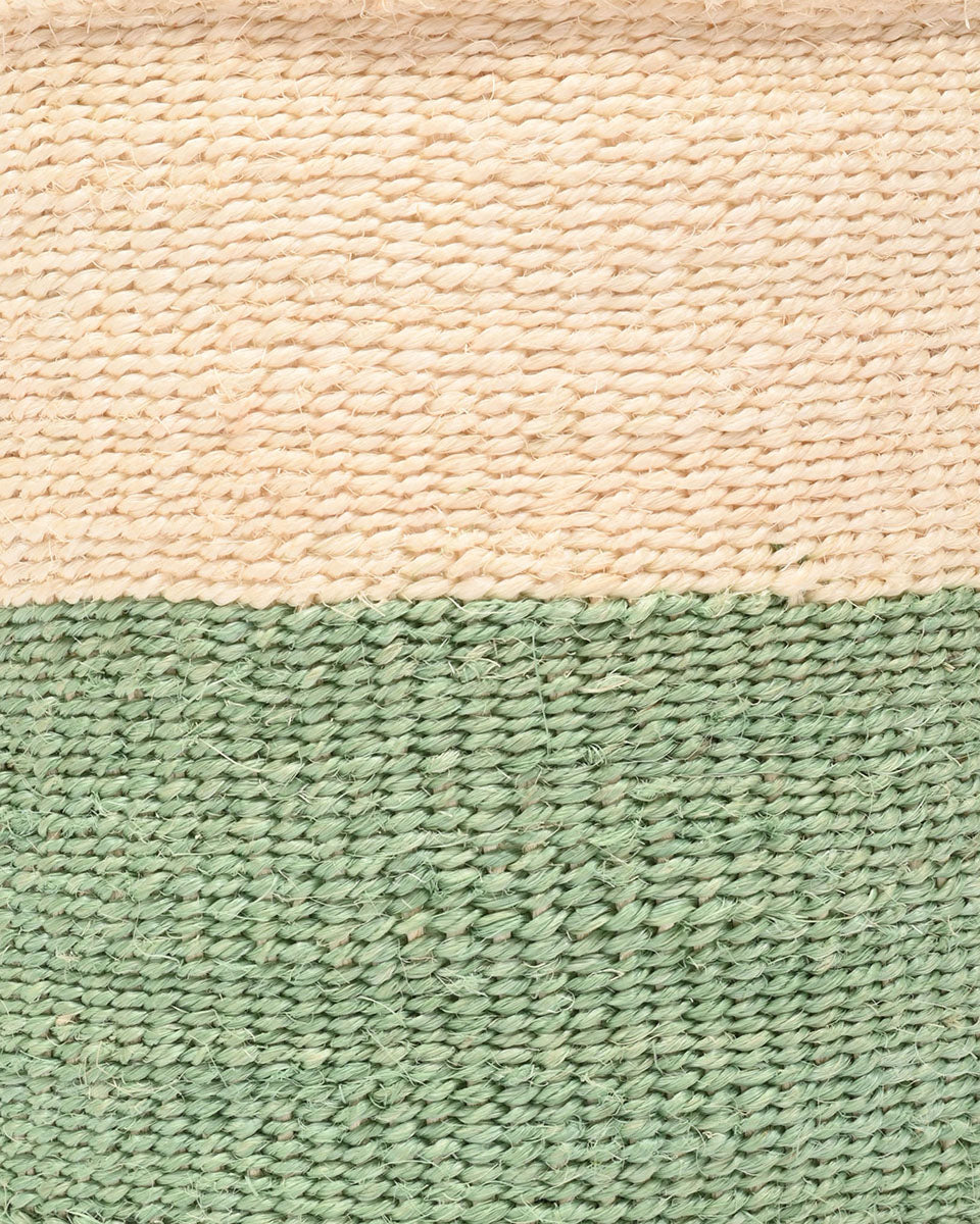 Wilaya Green Colour Block Woven Basket
